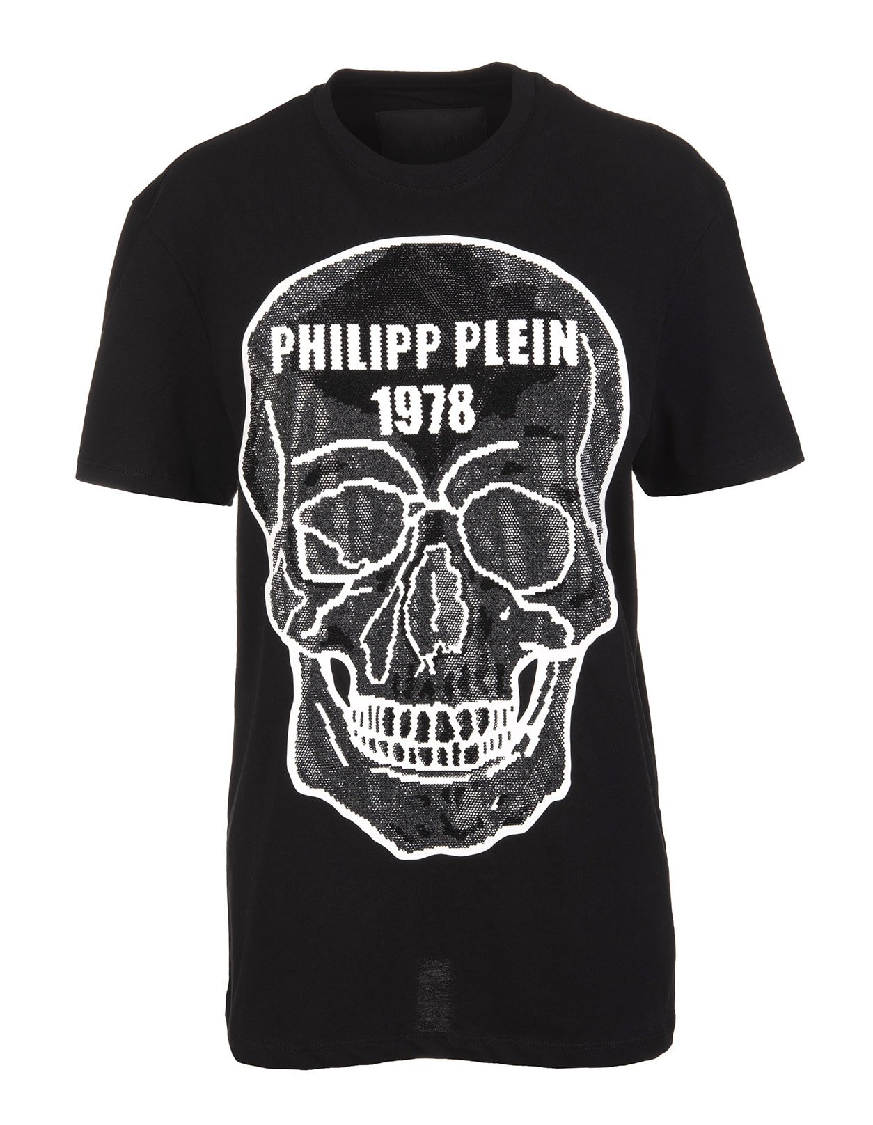 Philipp Plein Woman Black Crystal Skull T-shirt