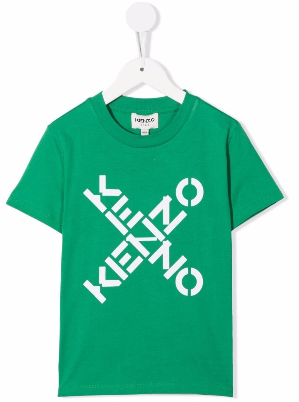 Kenzo Kids Boys Green Cotton T-shirt With Logo Print