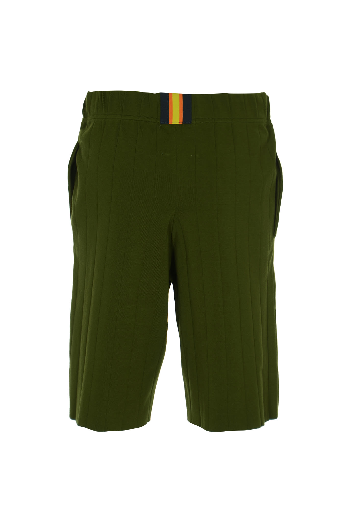 Shop K-way Leoben Knitted Shorts In Green Sphagnum