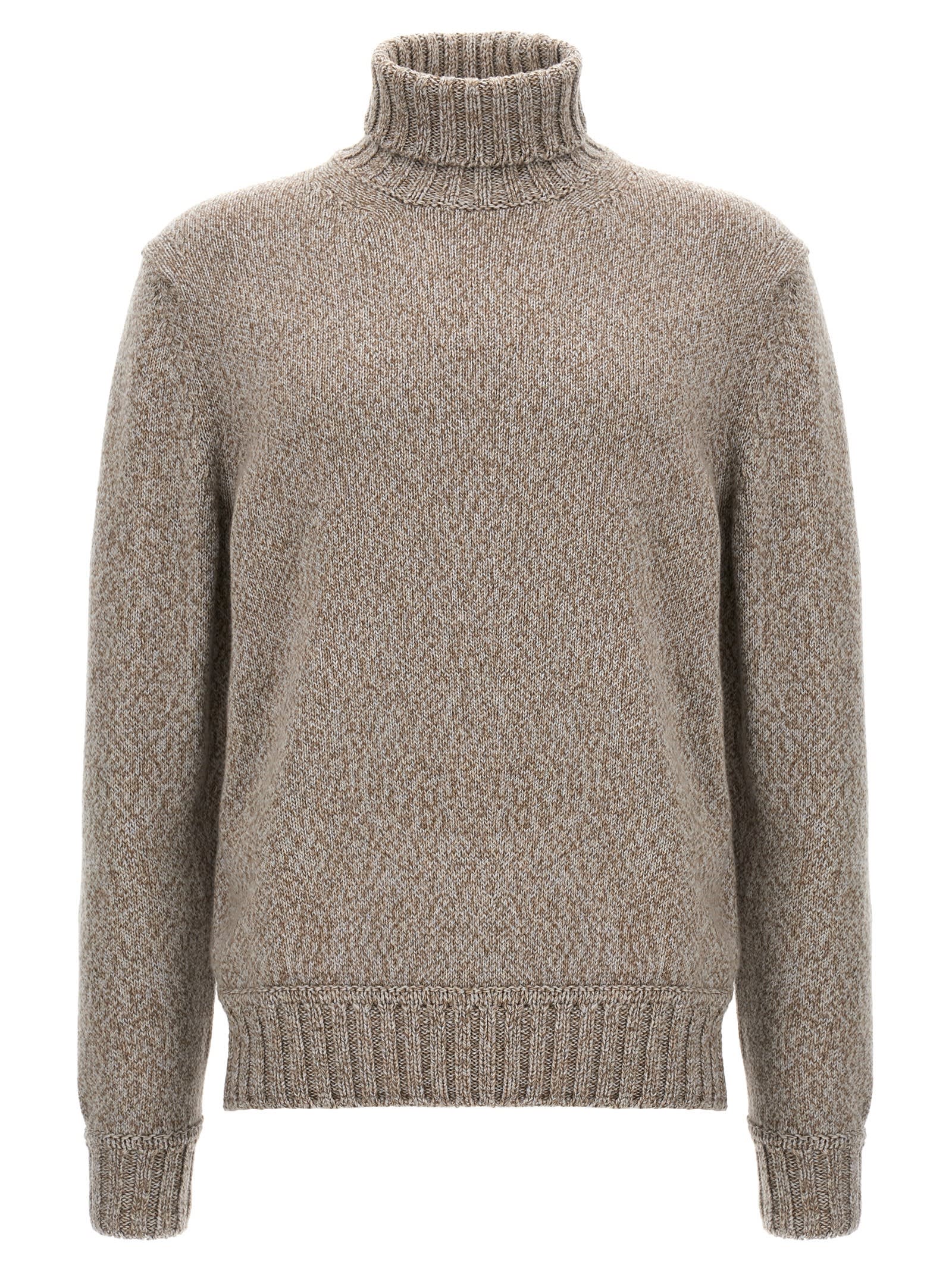 Shop Zegna Turtle-neck Sweater In Beige