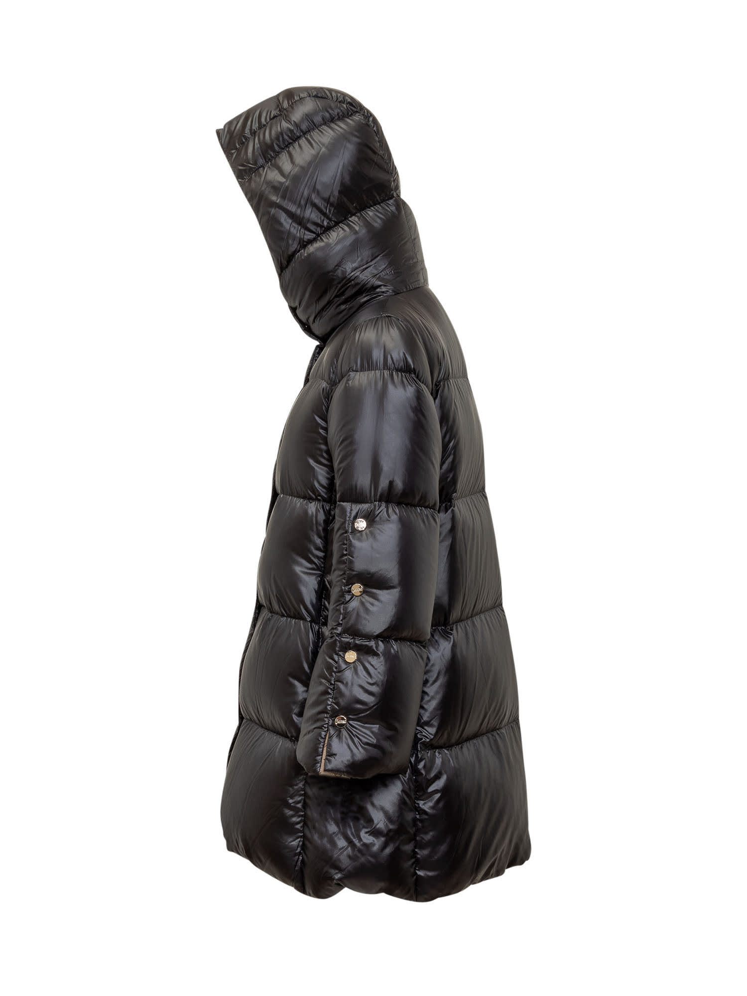 Shop Herno A-shape Down Jacket In Nero