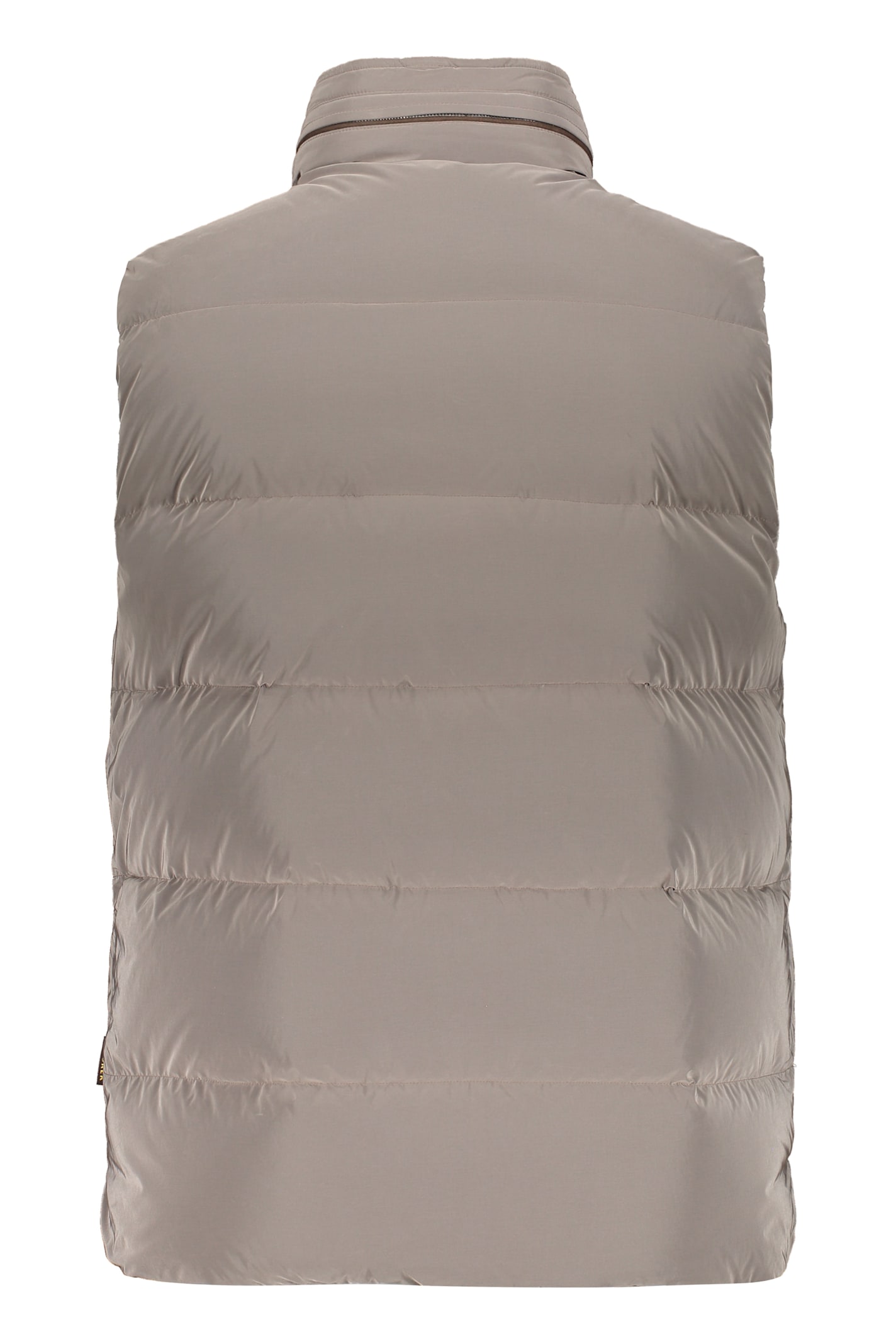 Moorer Beige Padded Vest Elegant And Versatile In Gray