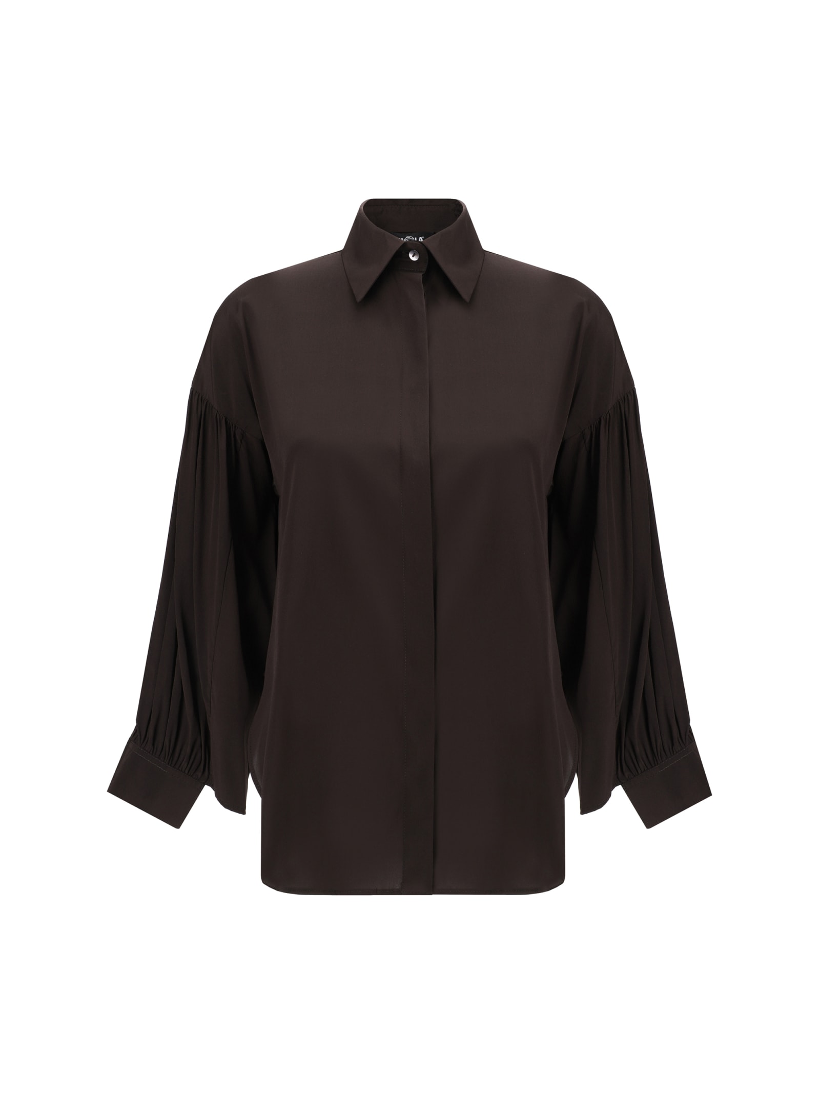 Shop Ella Shirt In Marrone 28