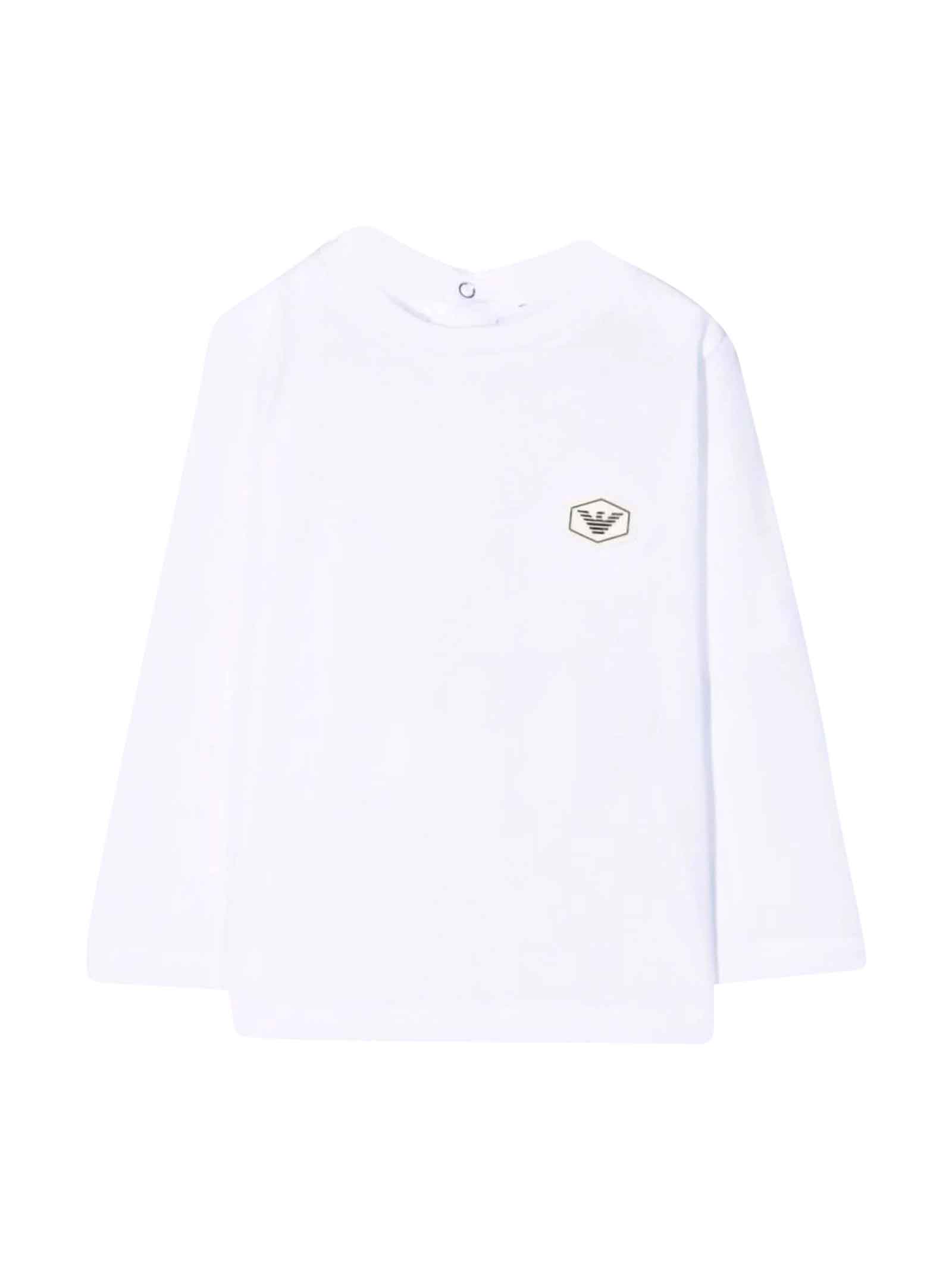 Emporio Armani White T-shirt With Black Logo