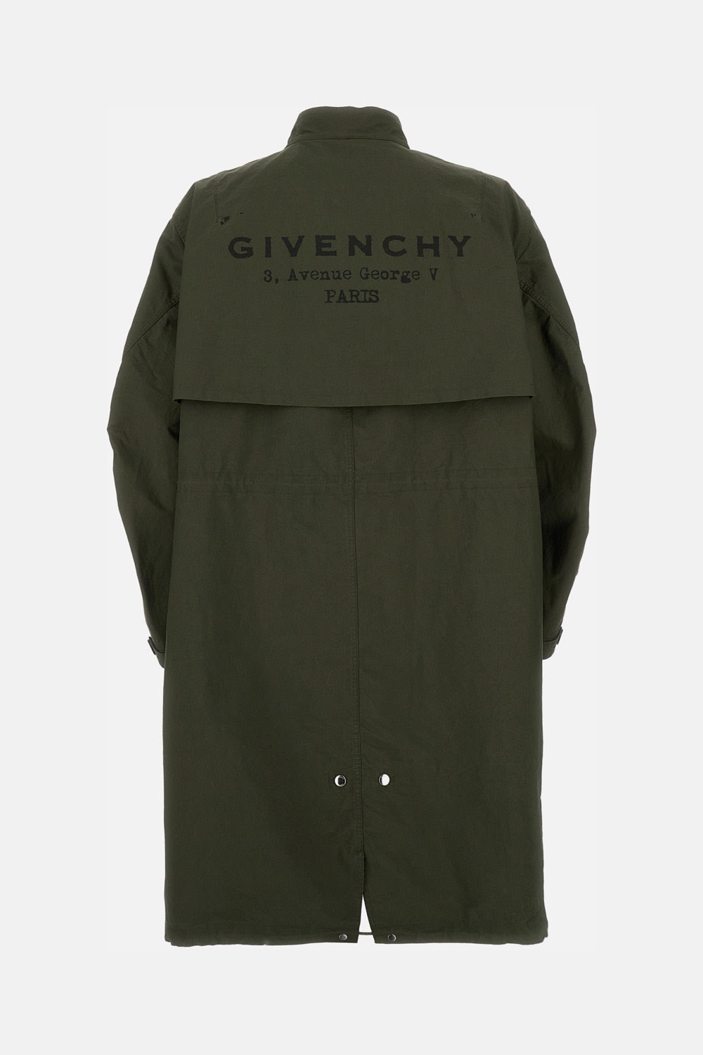 Givenchy Stamp Cotton-blend Raincoat In Brown