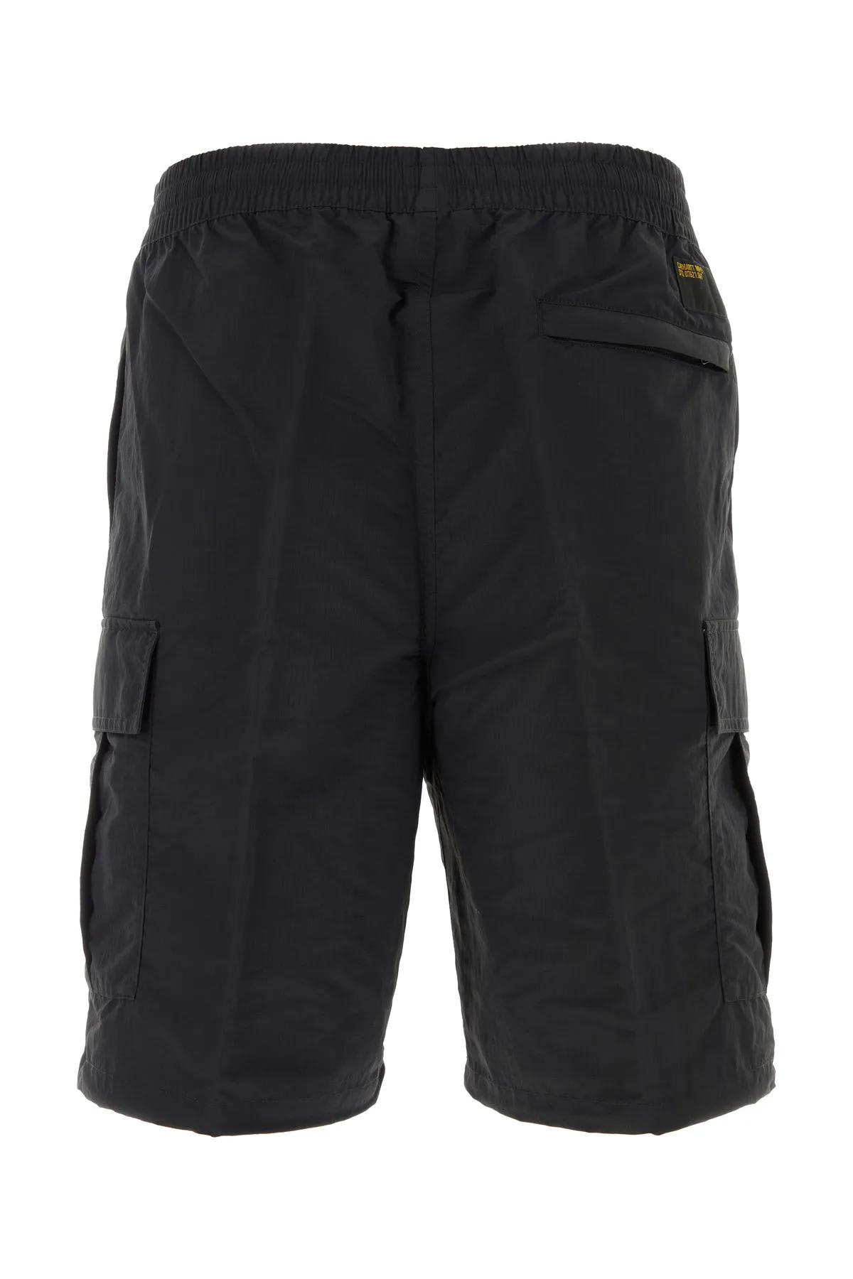 Shop Carhartt Black Nylon Evers Cargo Shorts