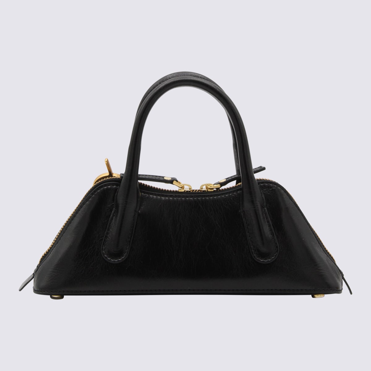 Shop Blumarine Black Leather Handle Bag