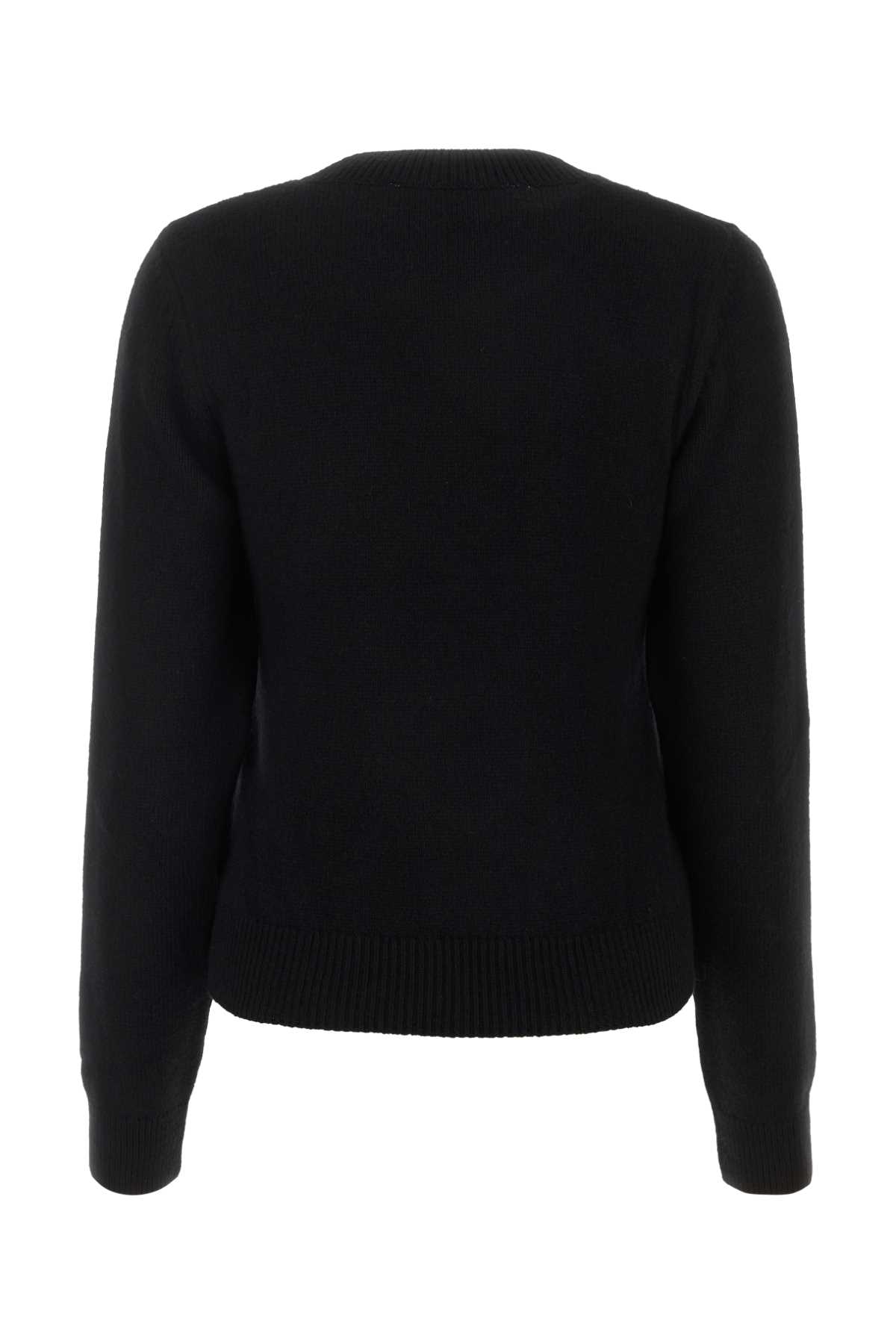 Shop Palm Angels Black Wool Blend Sweater In Blackoff