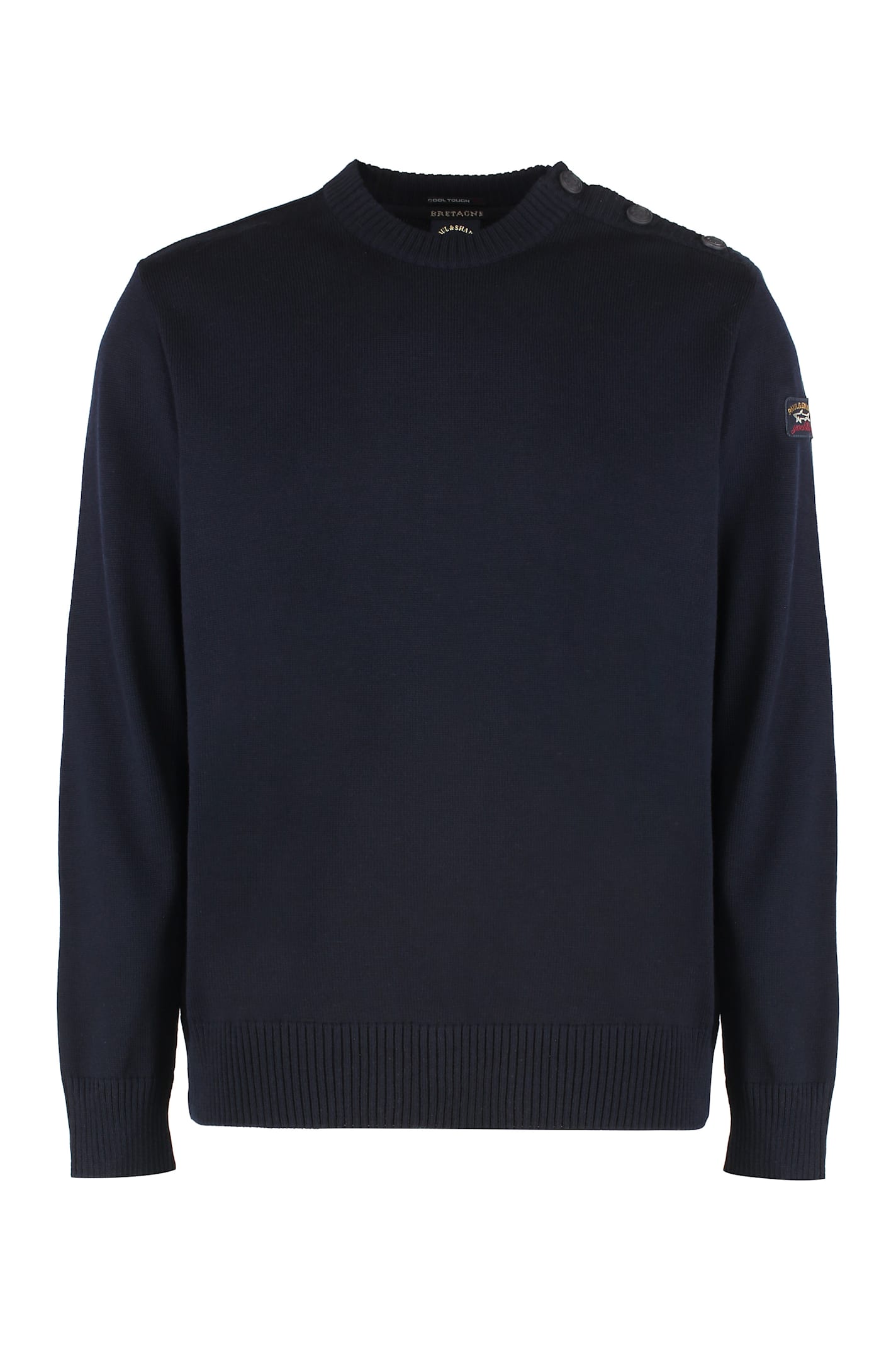 Paul&shark Virgin Wool Crew-neck Sweater In Blue