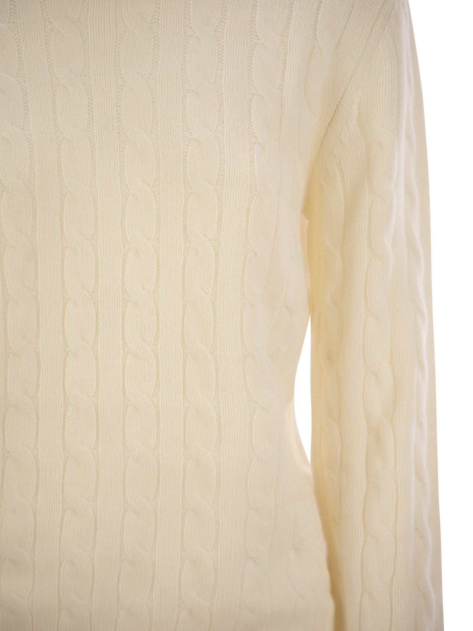 Mc2 Saint Barth Womens Jumper In Wool And Cashmere Blend In Cream