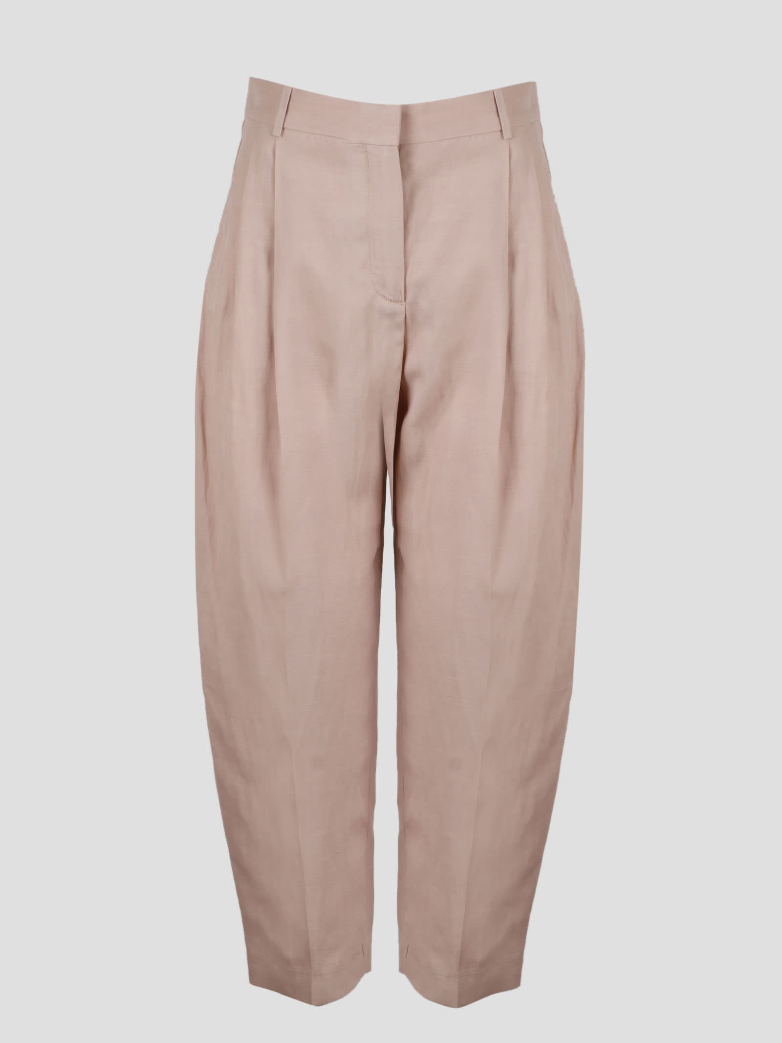 Stella Mccartney Cropped Tailored Trousers In Pink & Purple