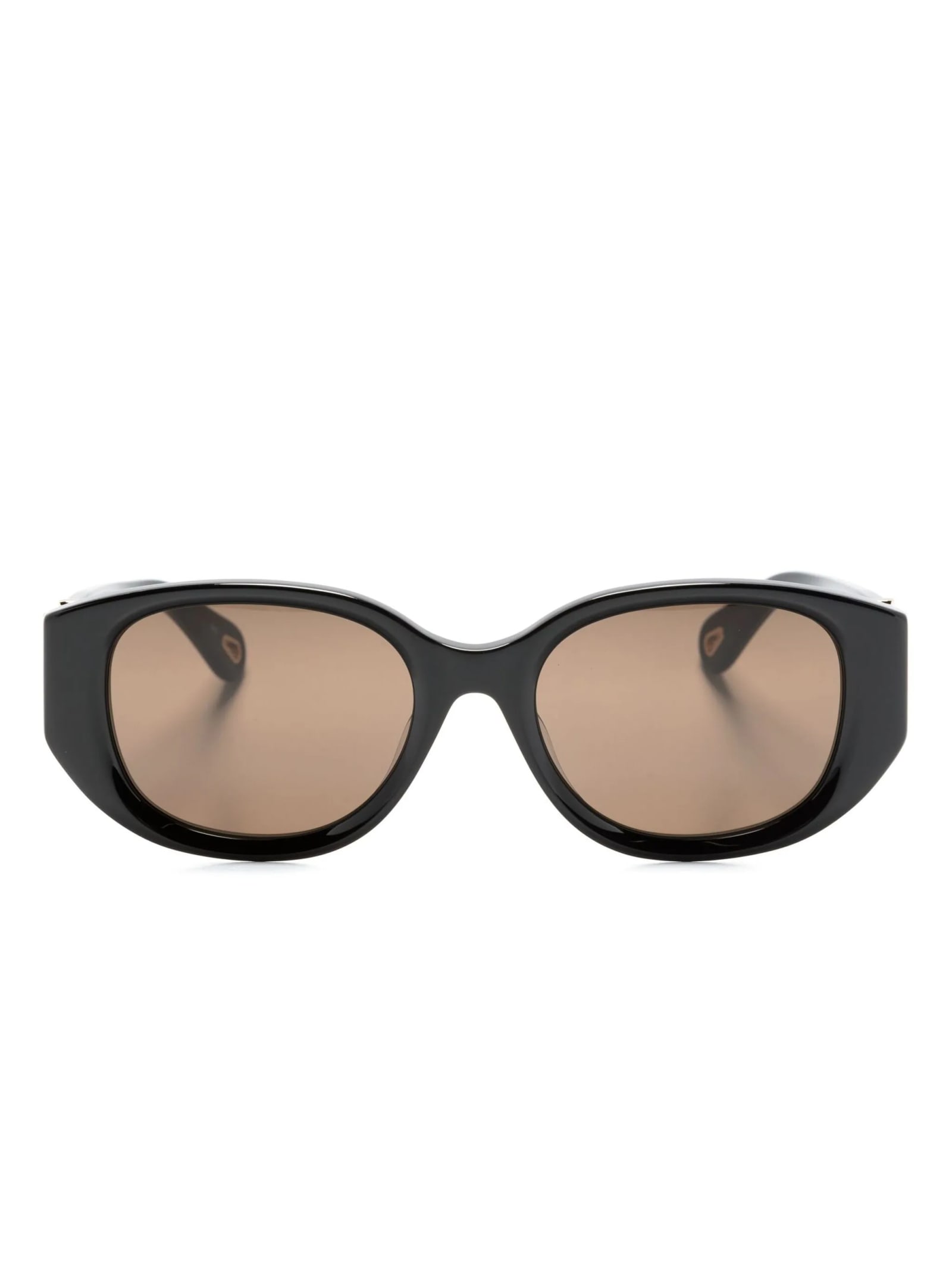 Chloé Black Oval-frame Sunglasses