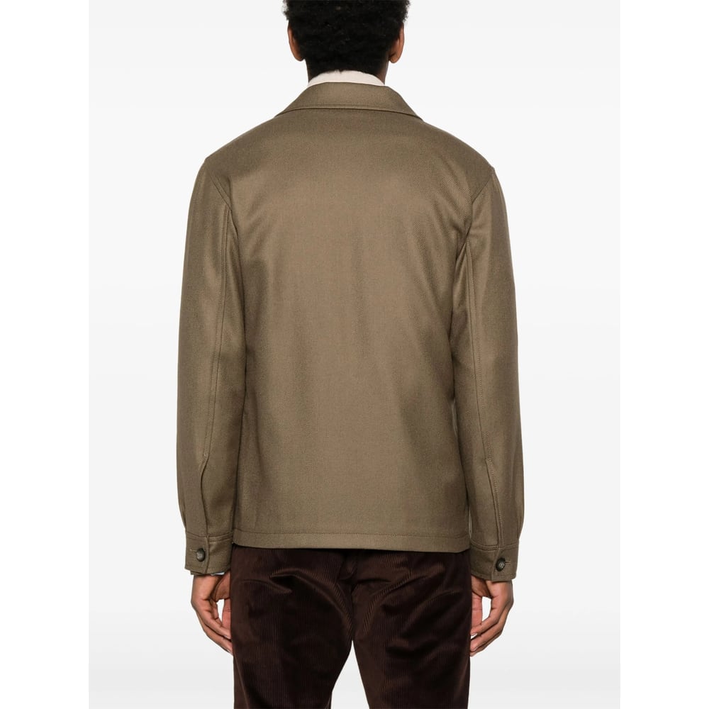Tagliatore Long Sleeve Casual Jacket In Brown