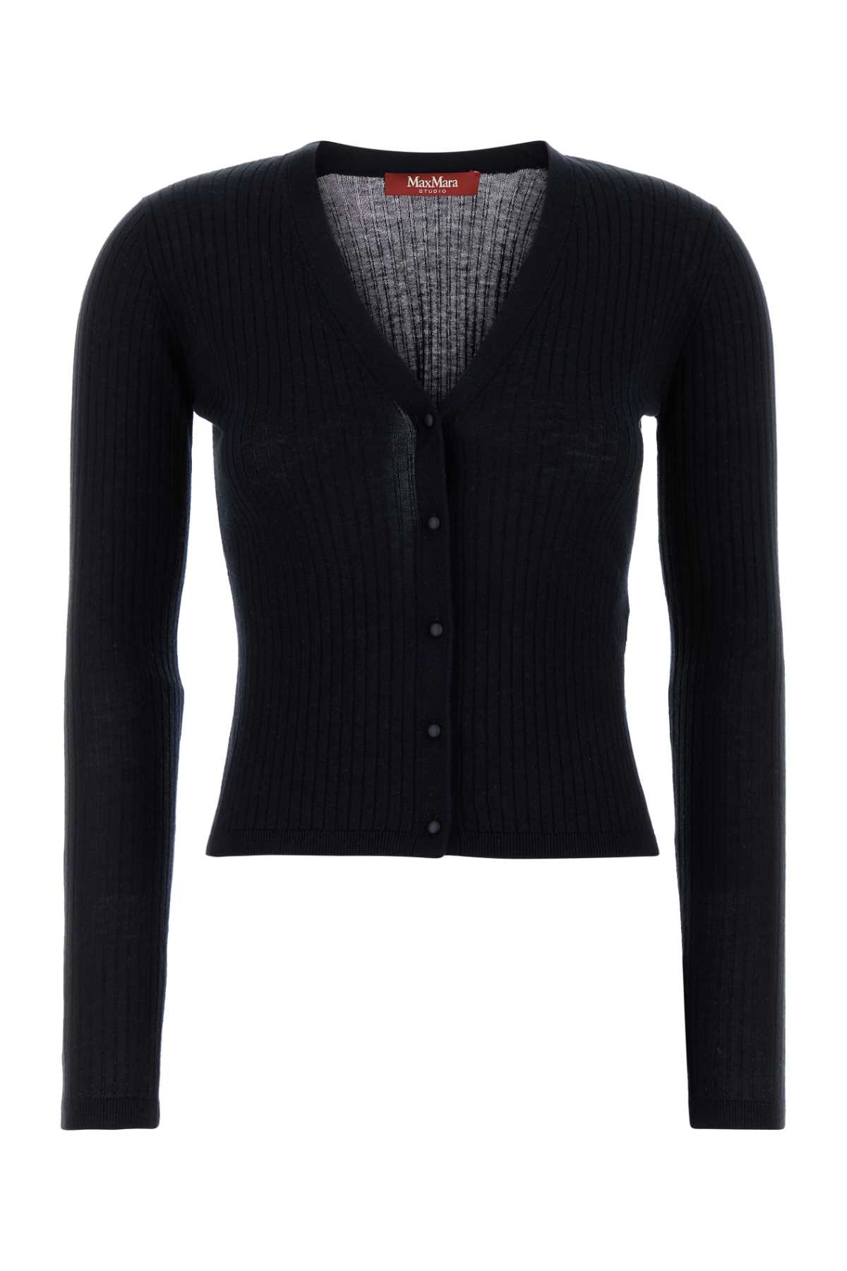 Midnight Blue Silk Blend Potus Cardigan