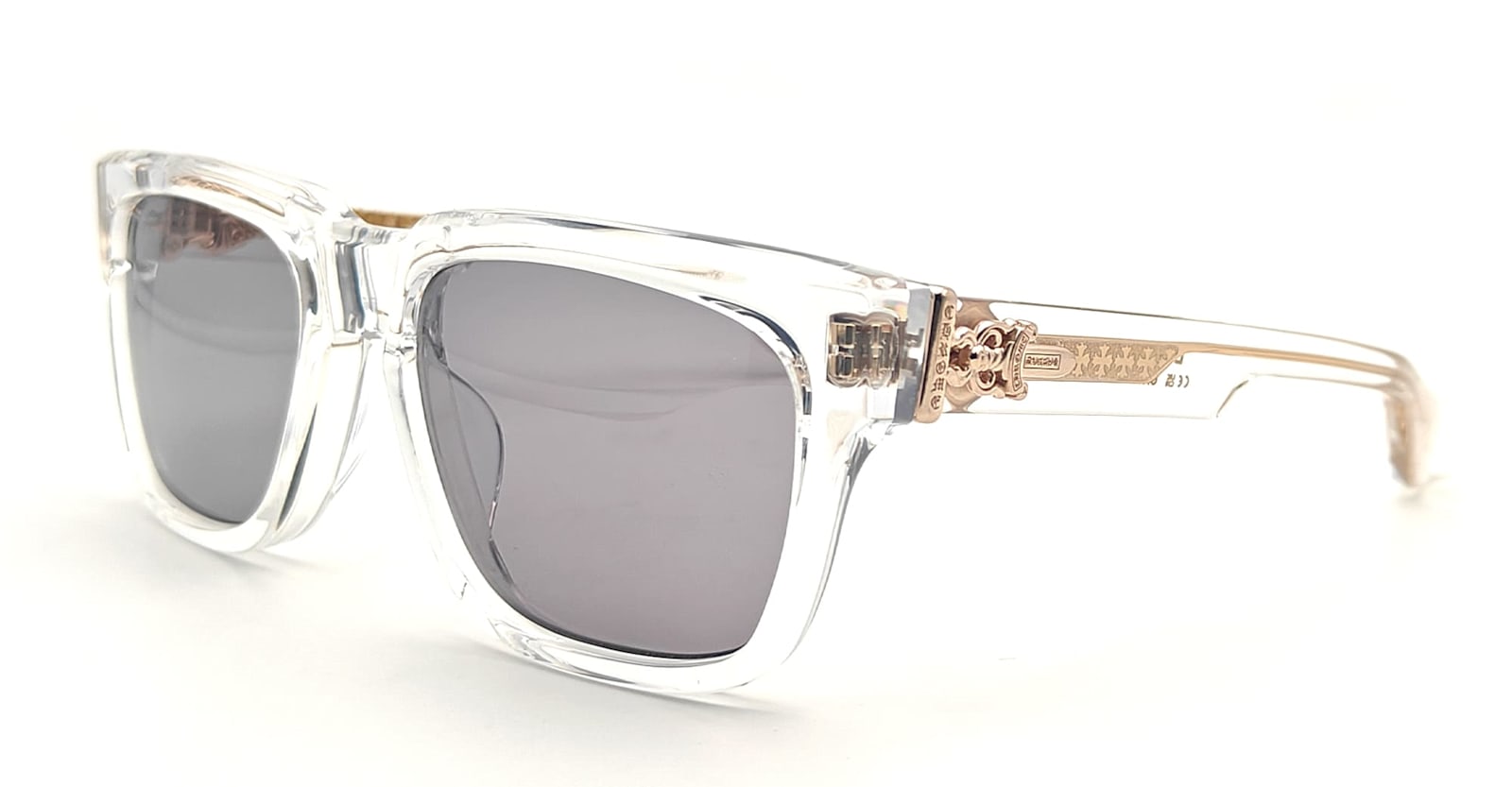 Chrome Hearts Box-officer - Crystal Sunglasses In Transparent