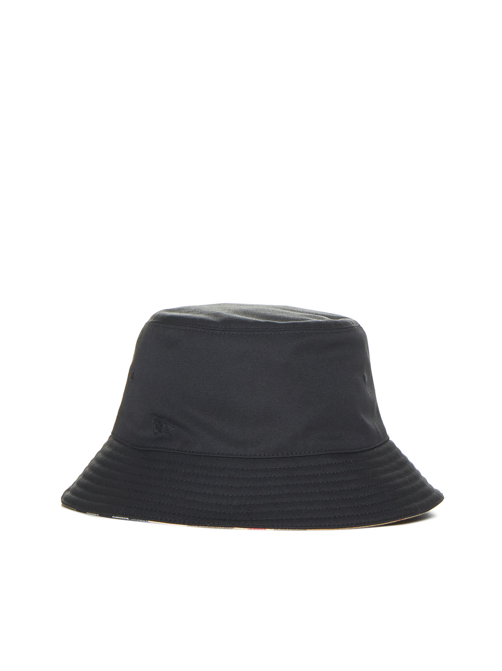 Shop Burberry Hat In Black