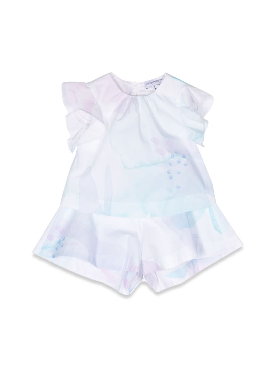 Emporio Armani Set Top And Below Flowers In Multicolour