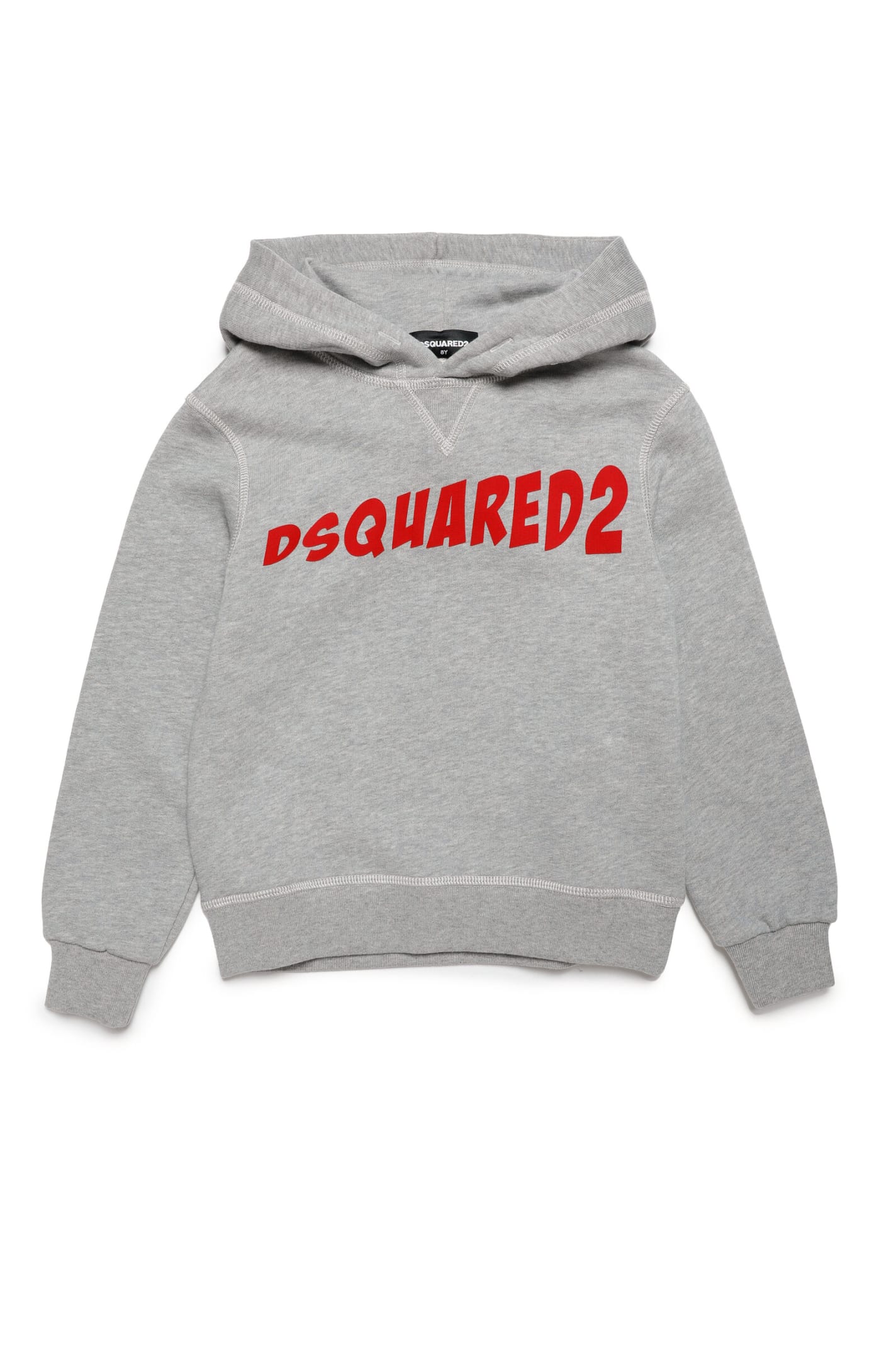 DSQUARED2 D2S719U RELAX SWEAT-SHIRT DSQUARED COTTON MÉLANGE HOODED SWEATSHIRT WITH LOGO IN WROOOM STYLE