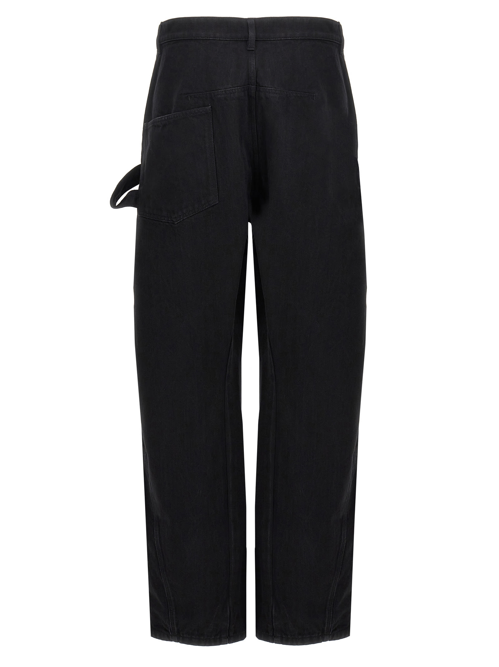 Shop Jw Anderson Twisted Workwear Jeans In Black