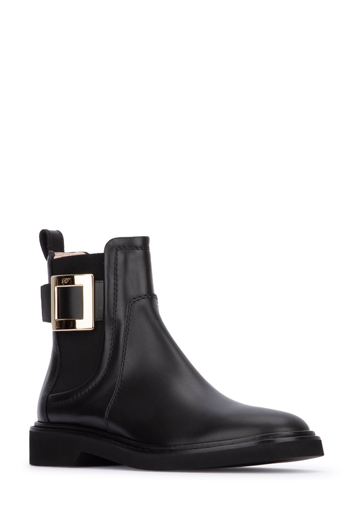 Shop Roger Vivier Viv Rangers Metal Bootie In Nero