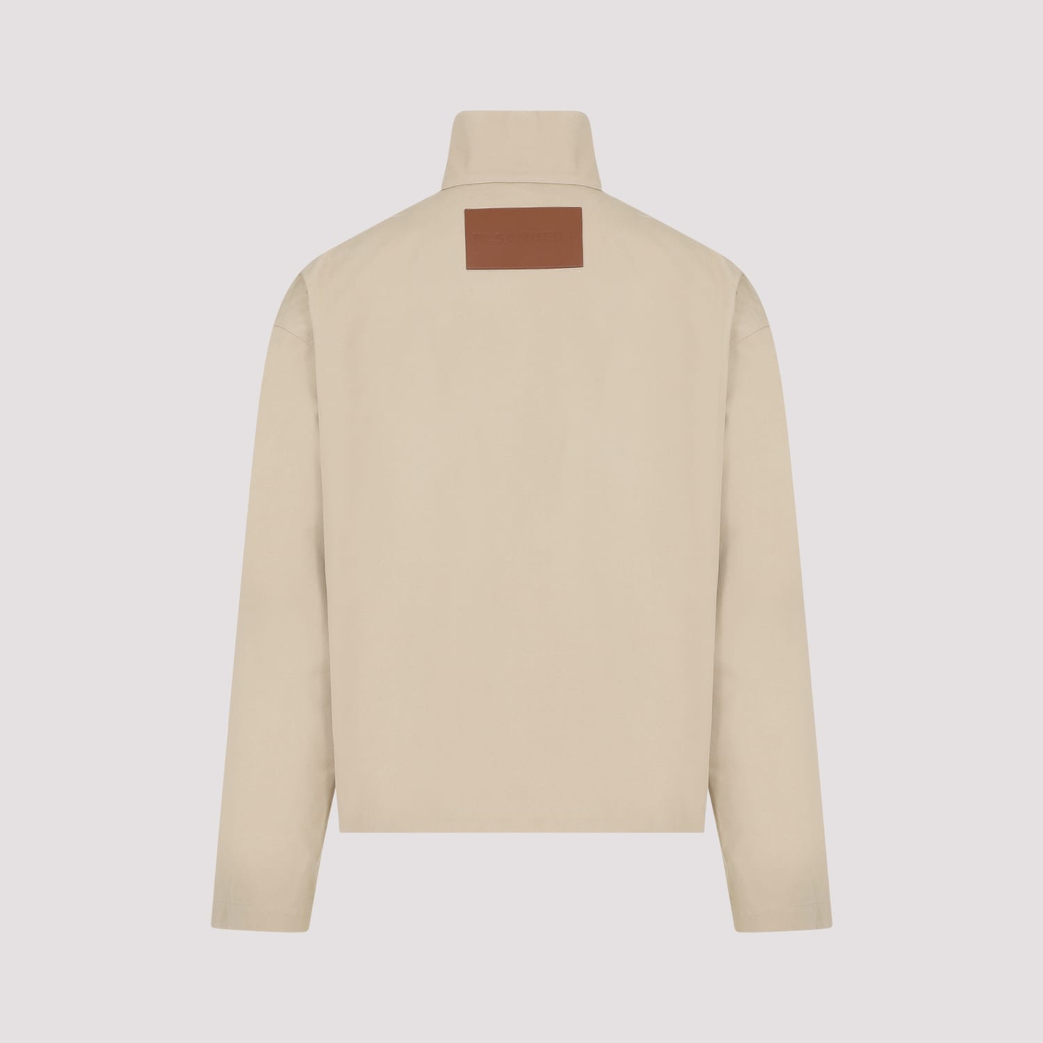 Shop Jil Sander Cotton Jacket In Dove Grey