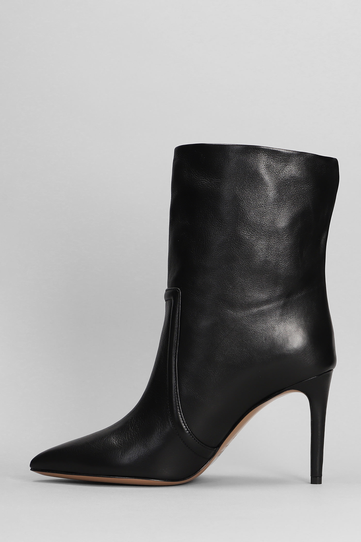 Shop Paris Texas High Heels Ankle Boots In Black Leather