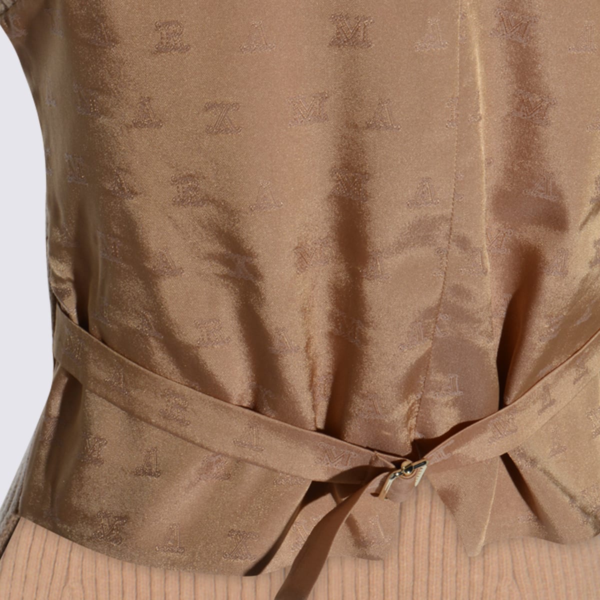 Max Mara Camel Wool Knitwear In Brown