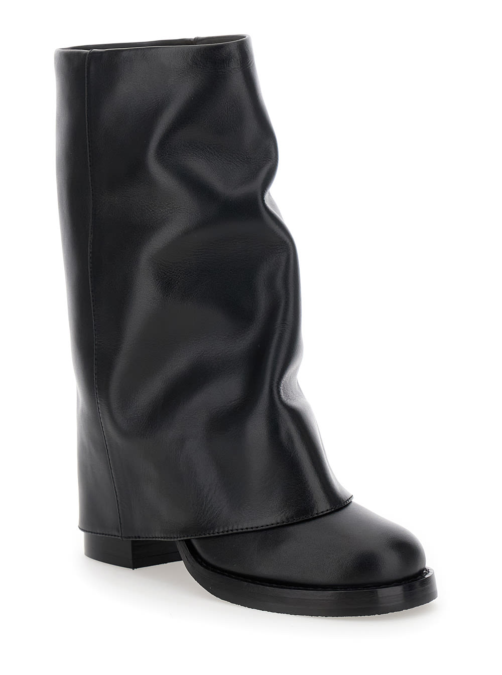 Paris Texas 'alexandra' Black Boots With Multilayered-design In Black