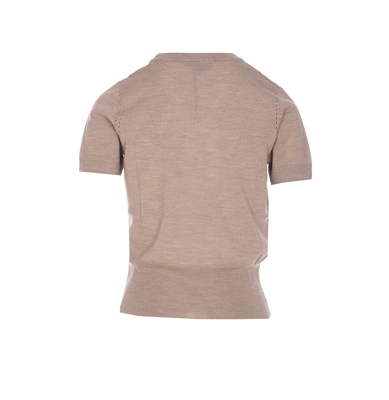 Liu •jo Short Sleeves Sweater In Brown