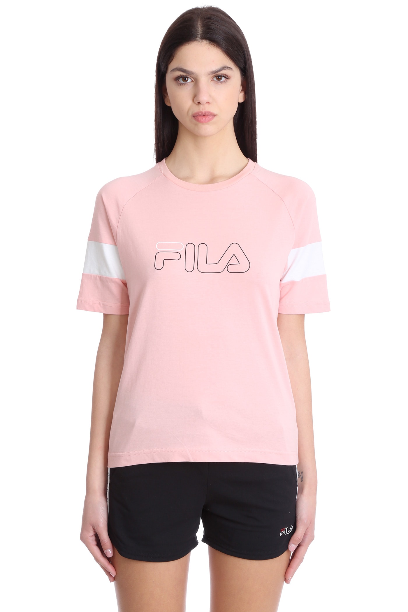 Fila Jacklyn T-shirt In Rose-pink Cotton