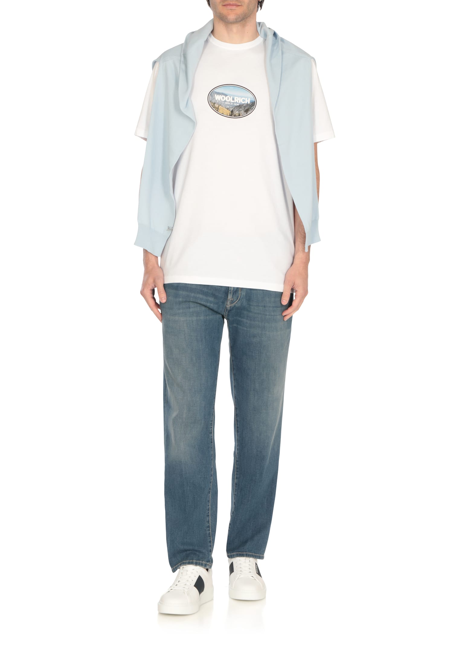 Woolrich White Classic Court Sneakers