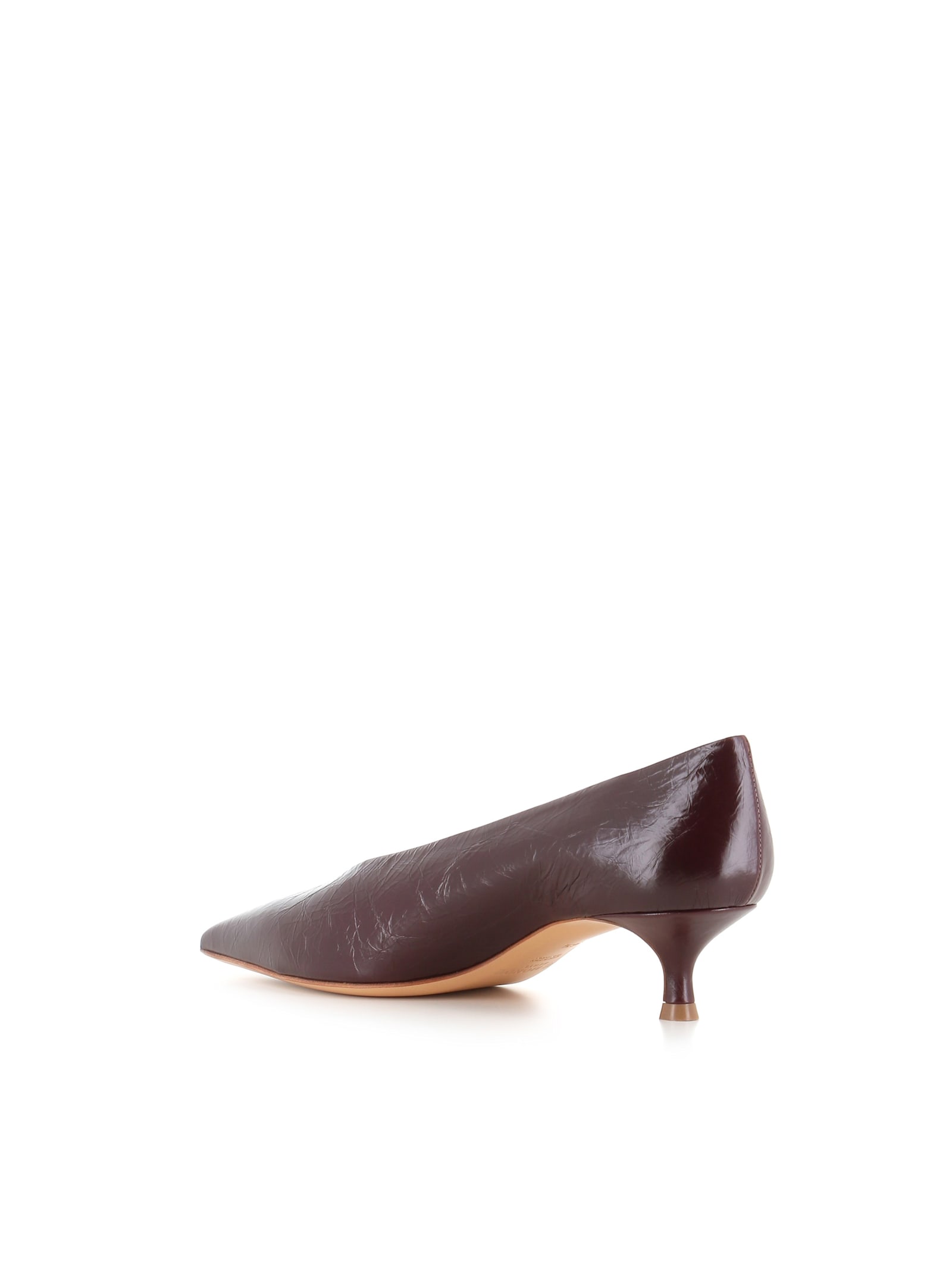 Le Monde Beryl Décollette Babouche Kitten Heel In Burgundy