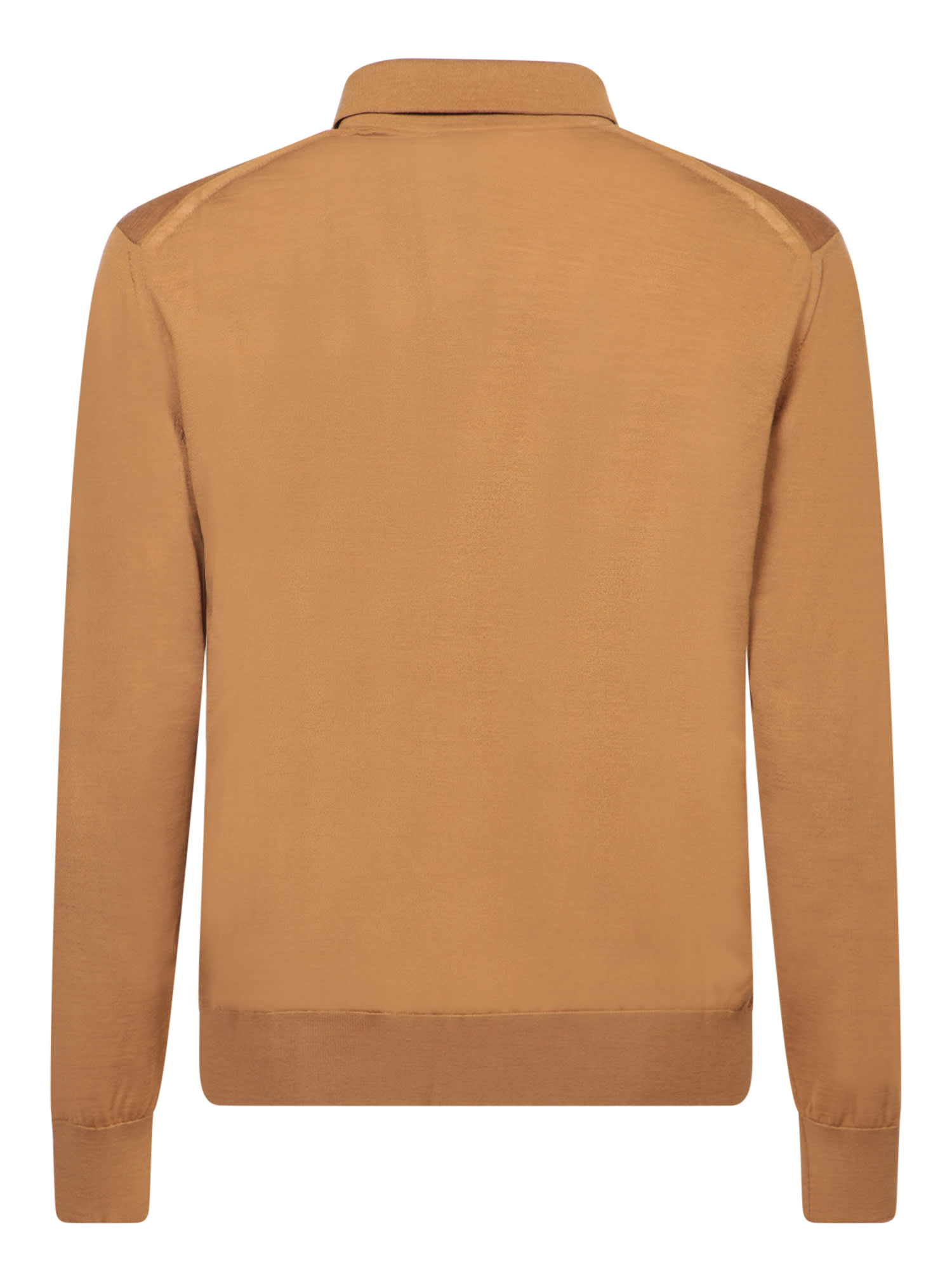 Shop Zegna High Performance Light Brown Polo Shirt In Beige