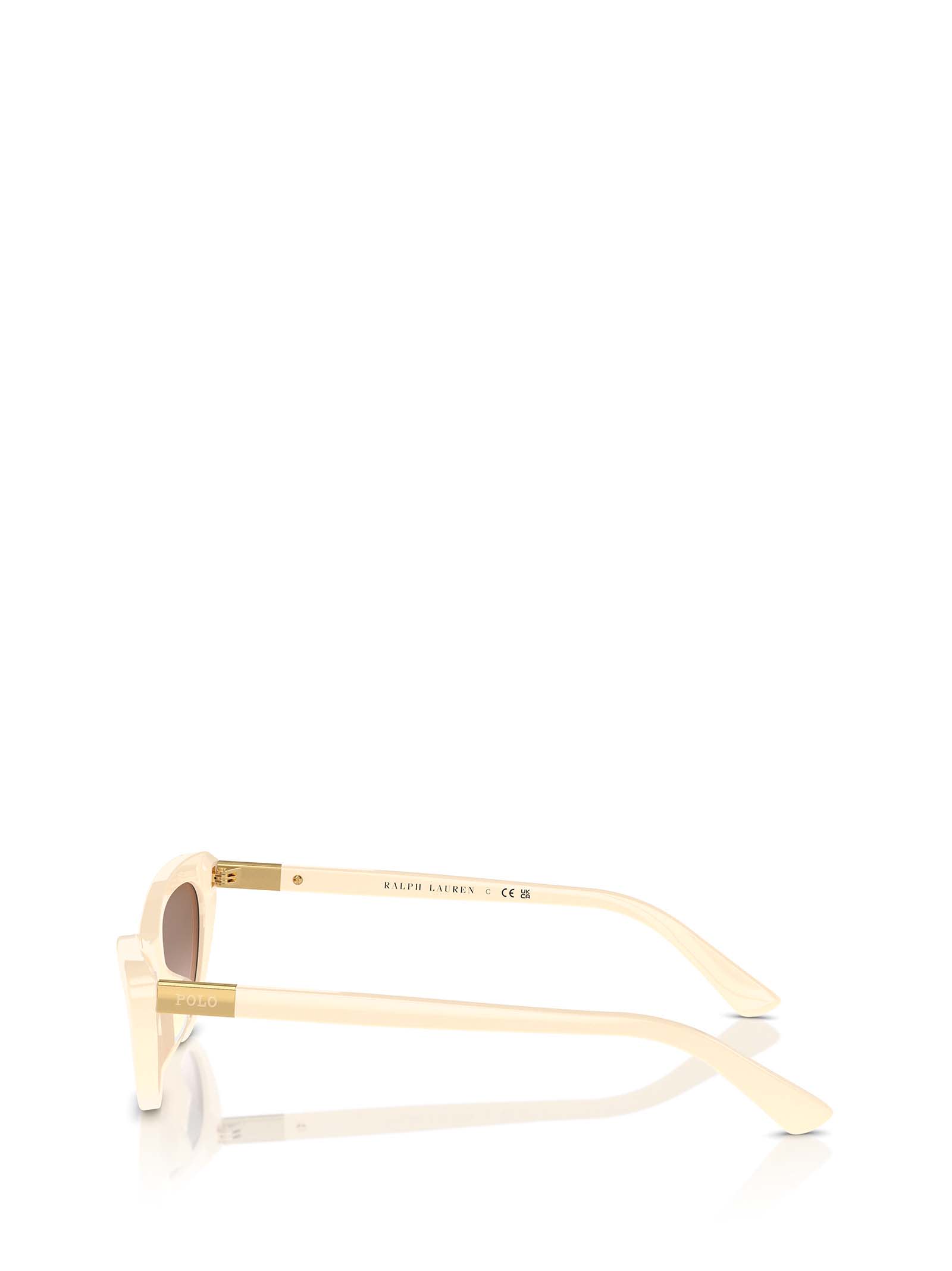 Shop Polo Ralph Lauren Ph4199u Shiny Cream Sunglasses