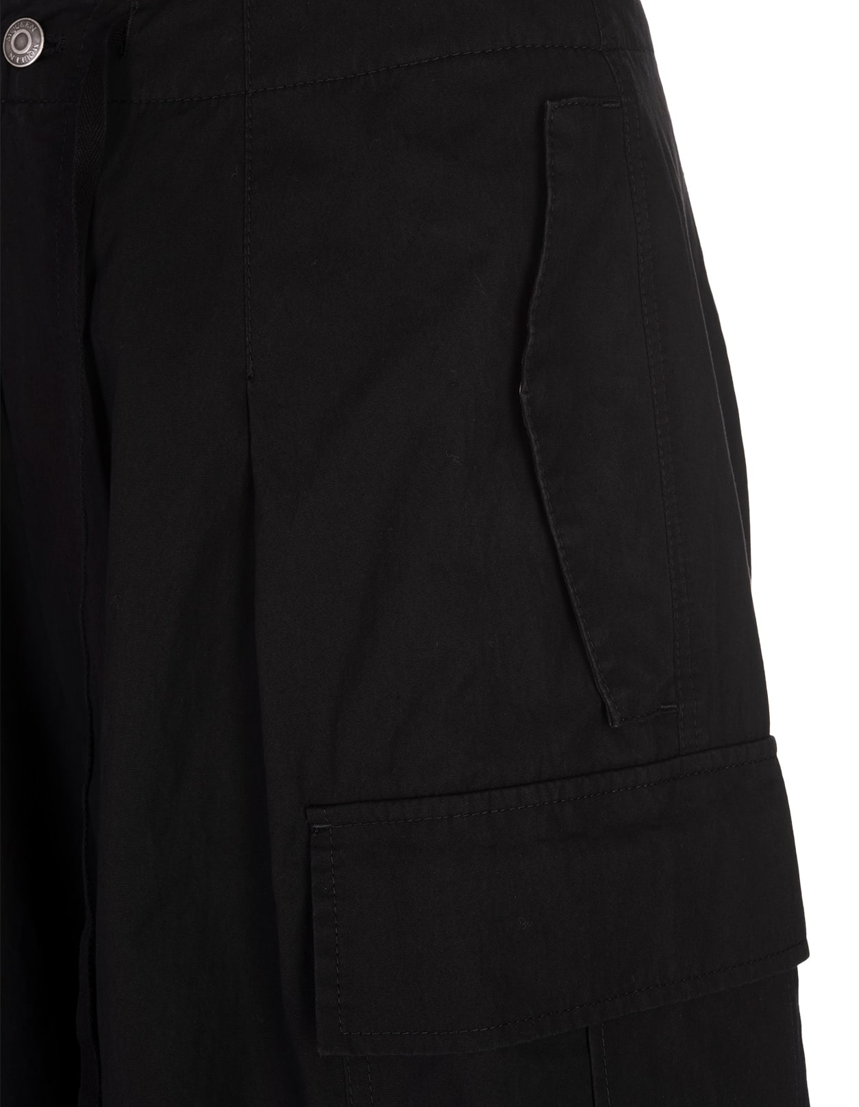 Alexander Mcqueen Black Cotton Cargo Pant In Black