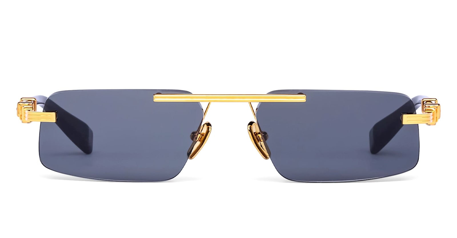 Balmain Geometric-frame Sunglasses In Blue