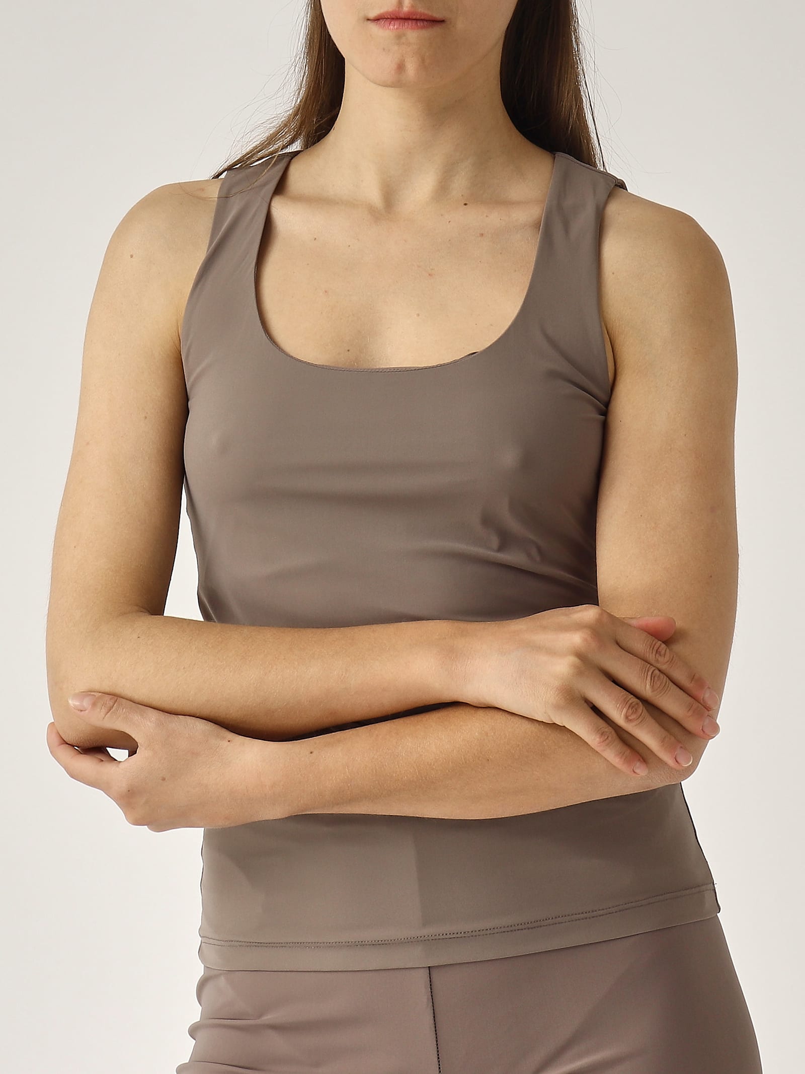 Maliparmi Top Soft Jersey Top-wear In Gray