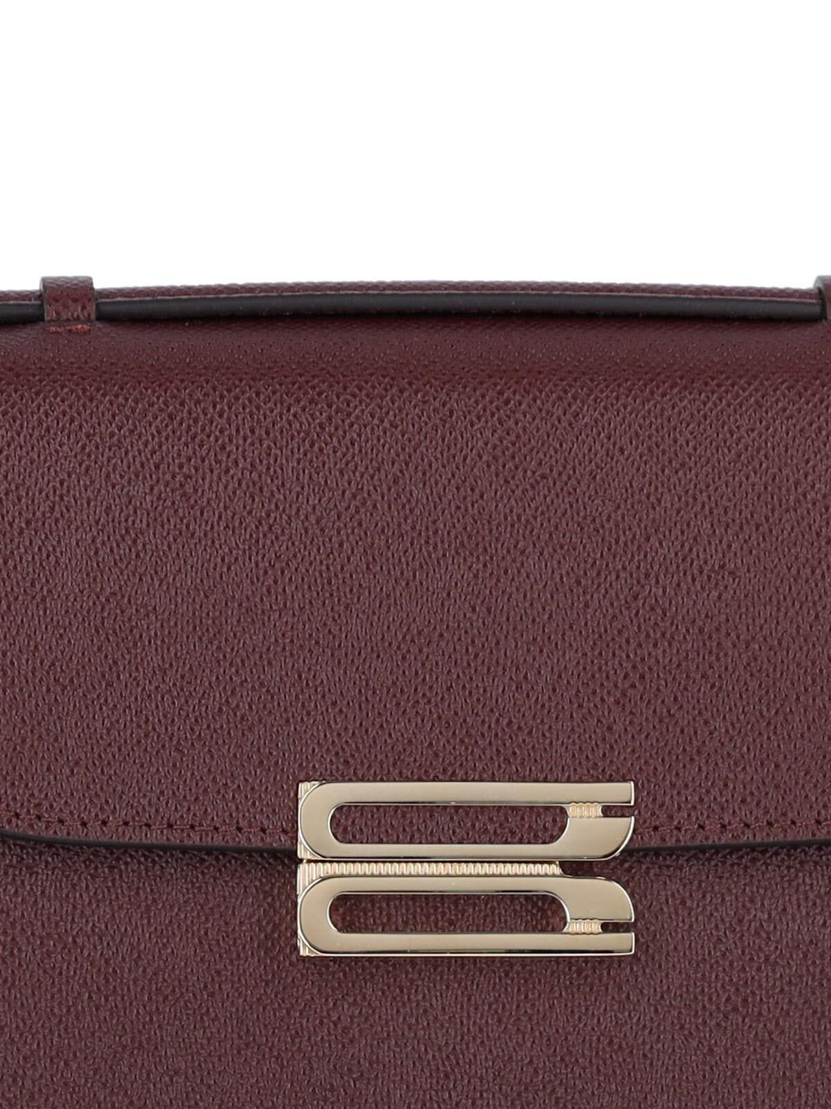 Shop Victoria Beckham Mini Bag Dorian In Bordeaux