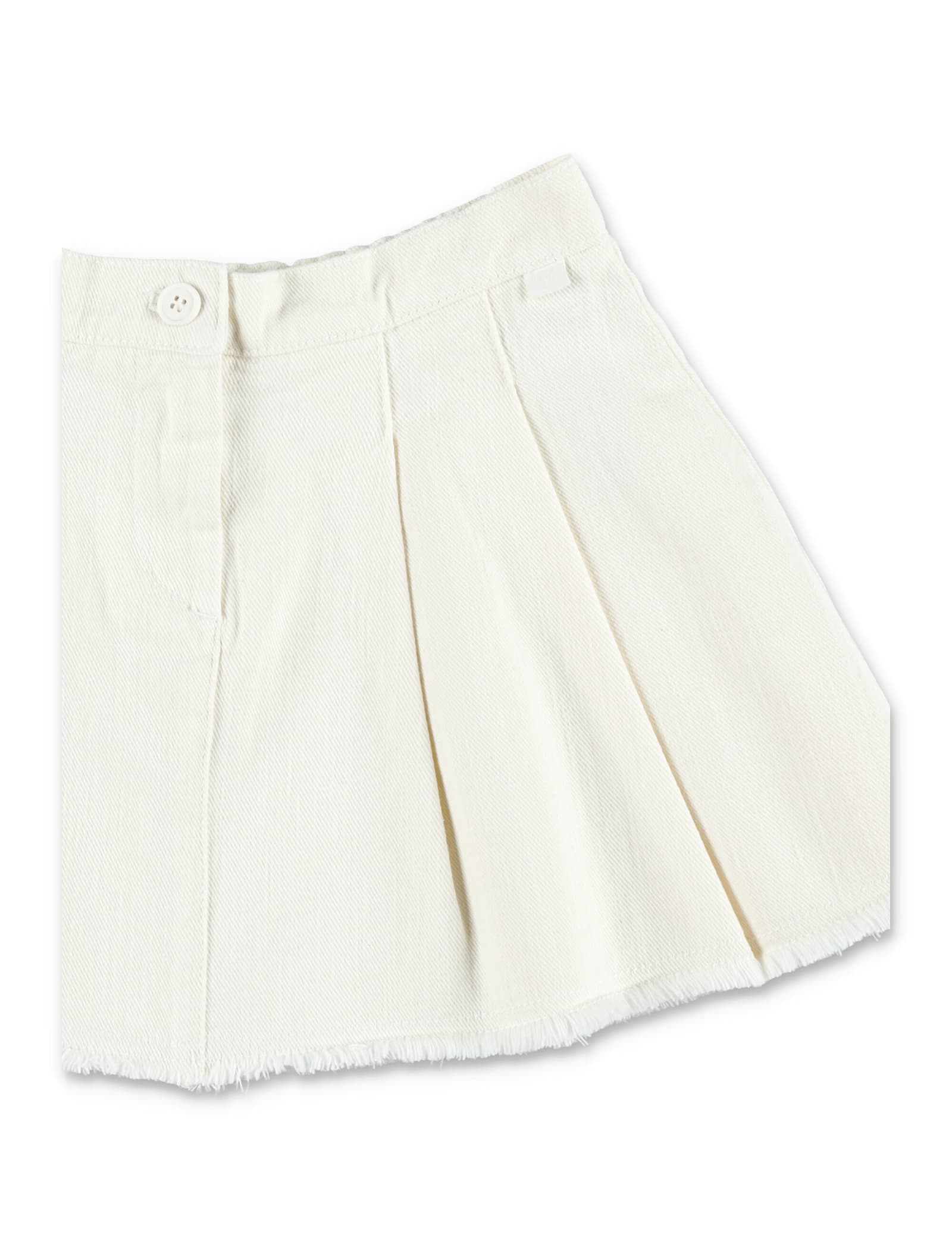 Il Gufo Skirt Pieghe Denim In White