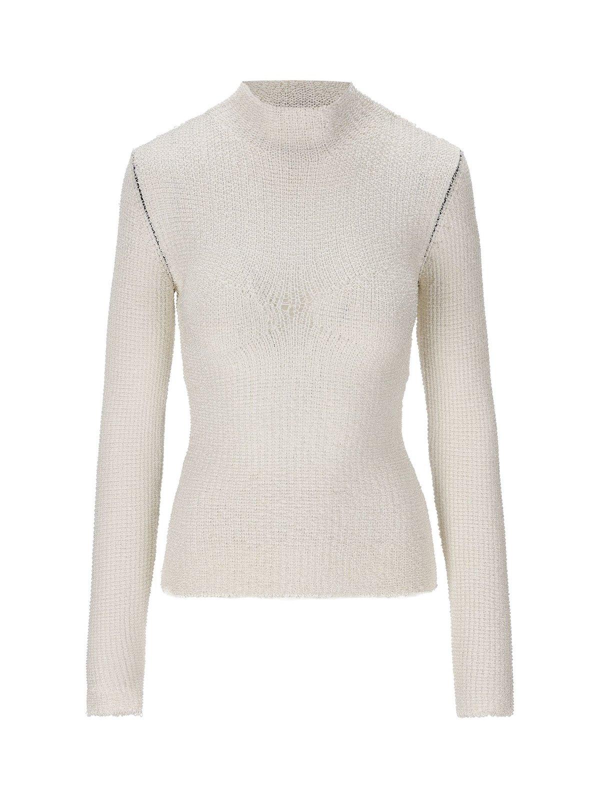 FENDI LONG-SLEEVED TERRY EFFECT JUMPER