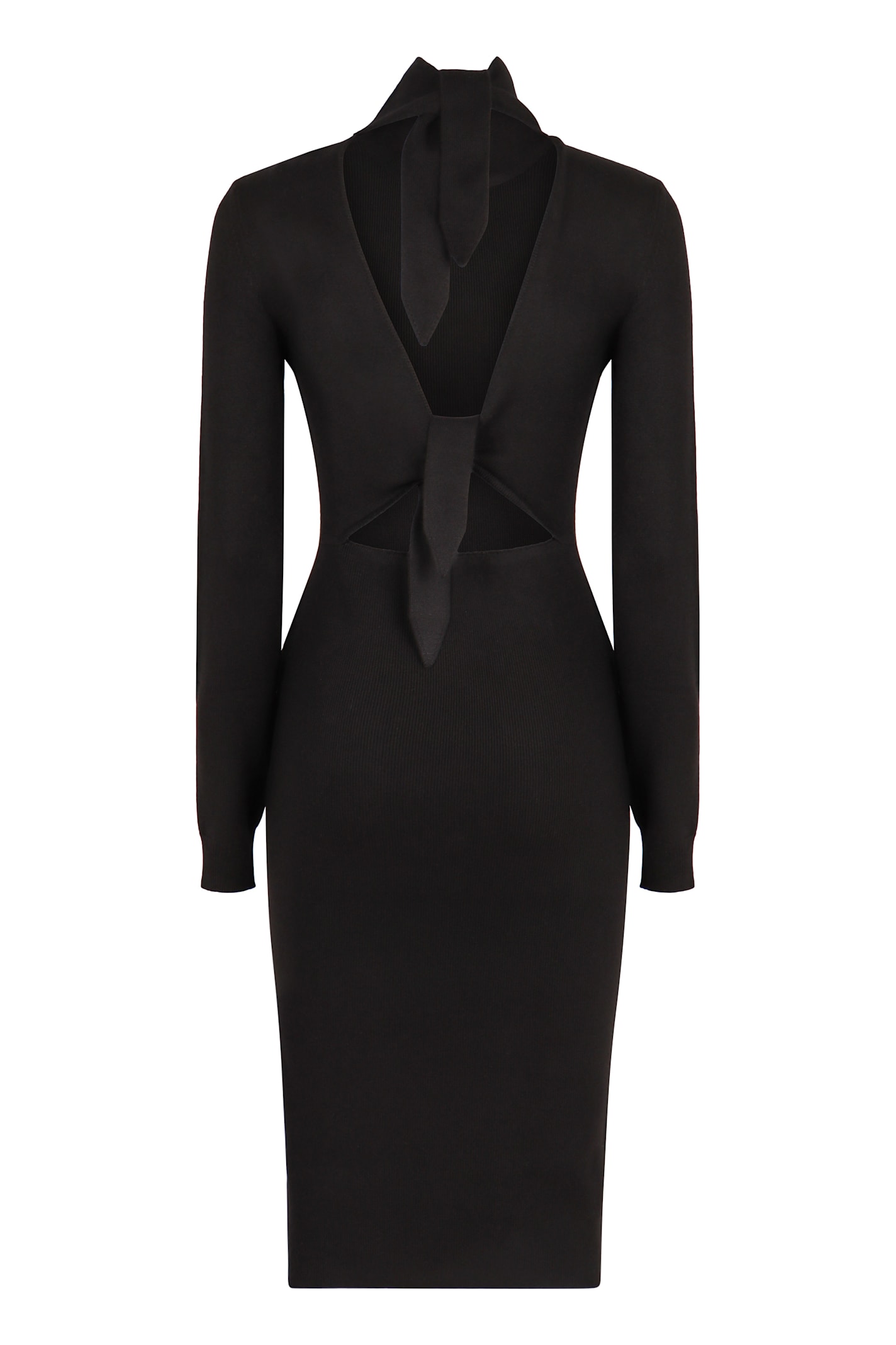 Givenchy Midi Wool And Cashmere Dress In Black