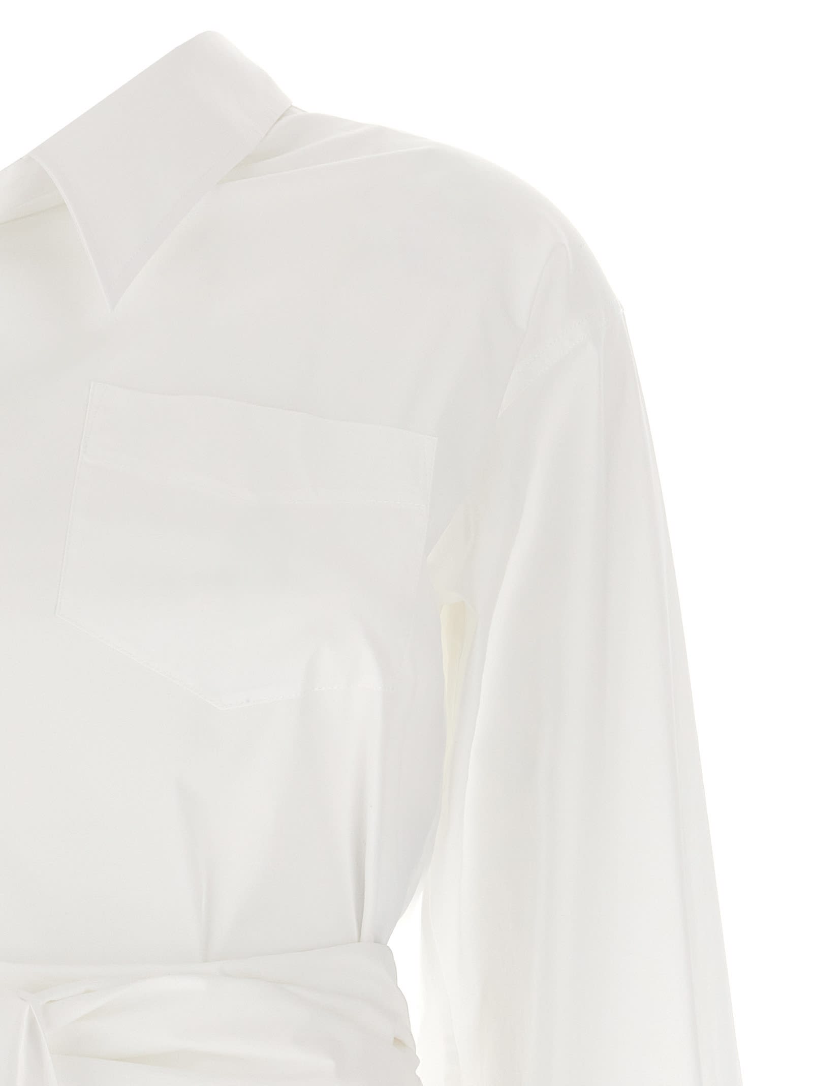 Shop Moschino One-shoulder Shirt In White