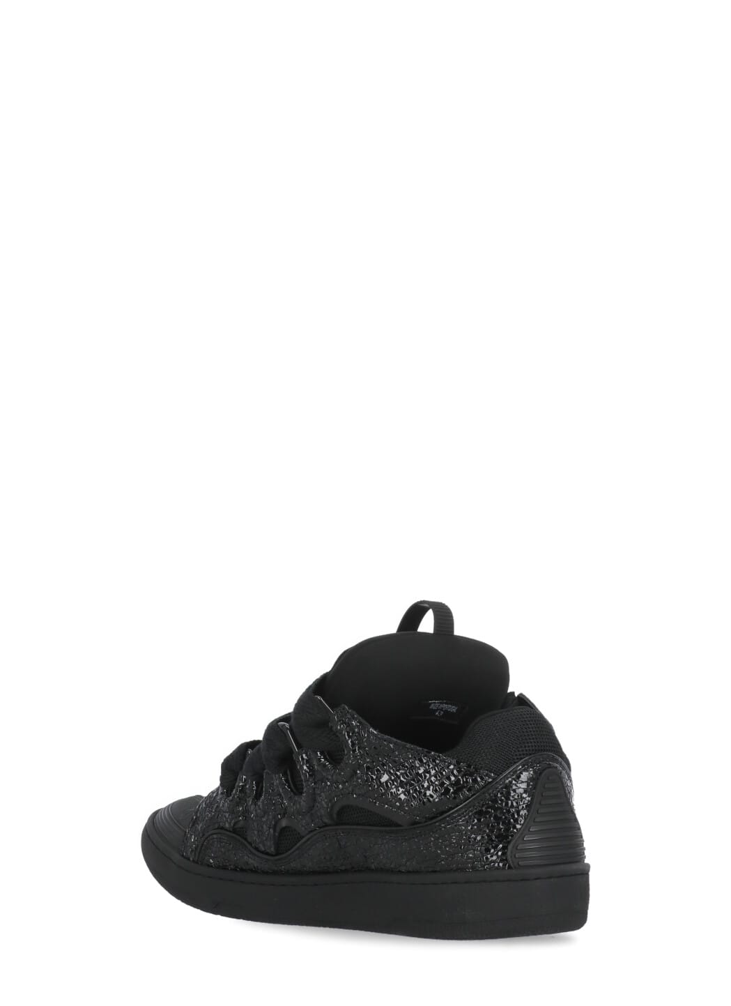 Lanvin Lace-up Textured Sneakers In Multi
