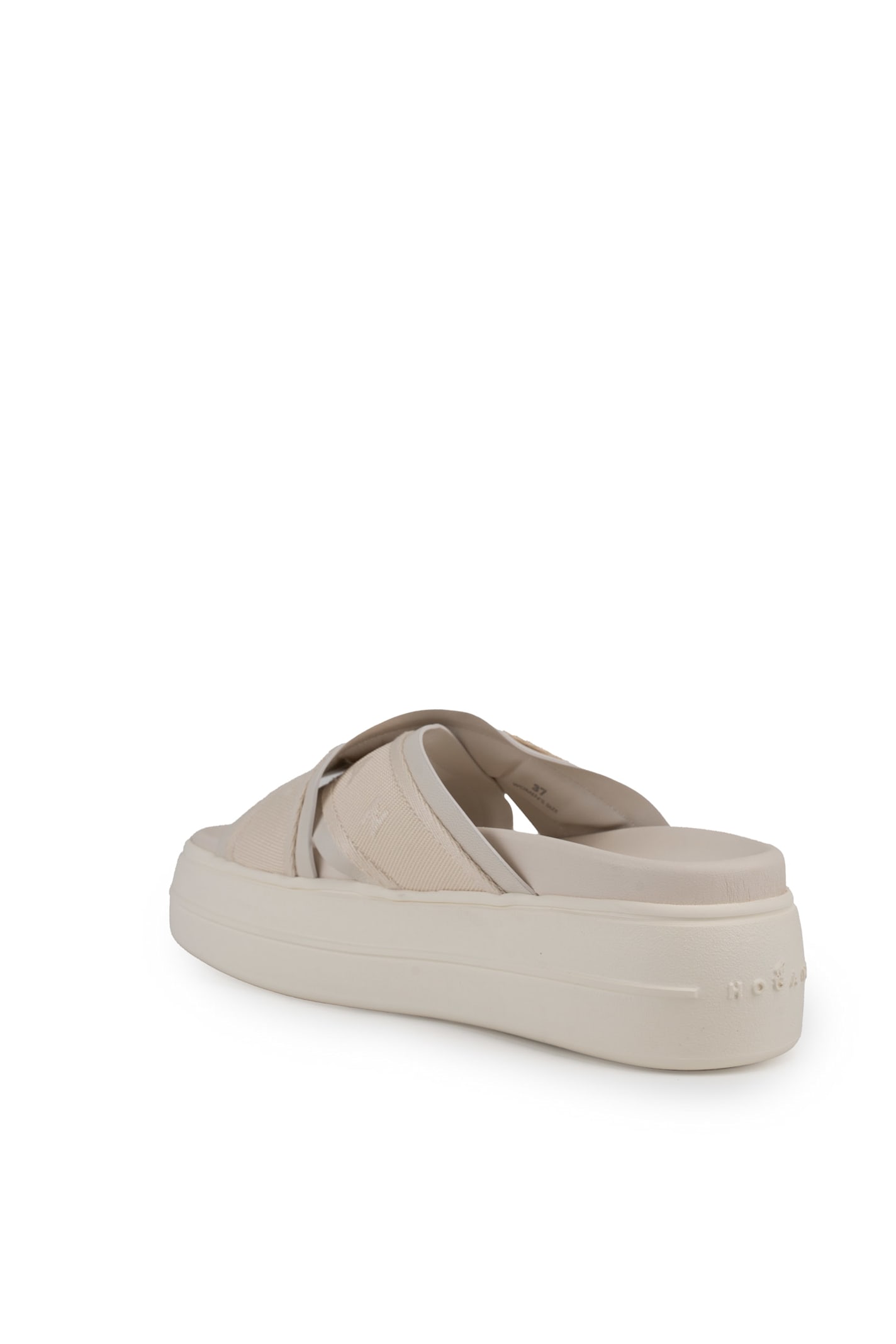 Hogan Plateausandalen Skyscraper Mit Leder In White
