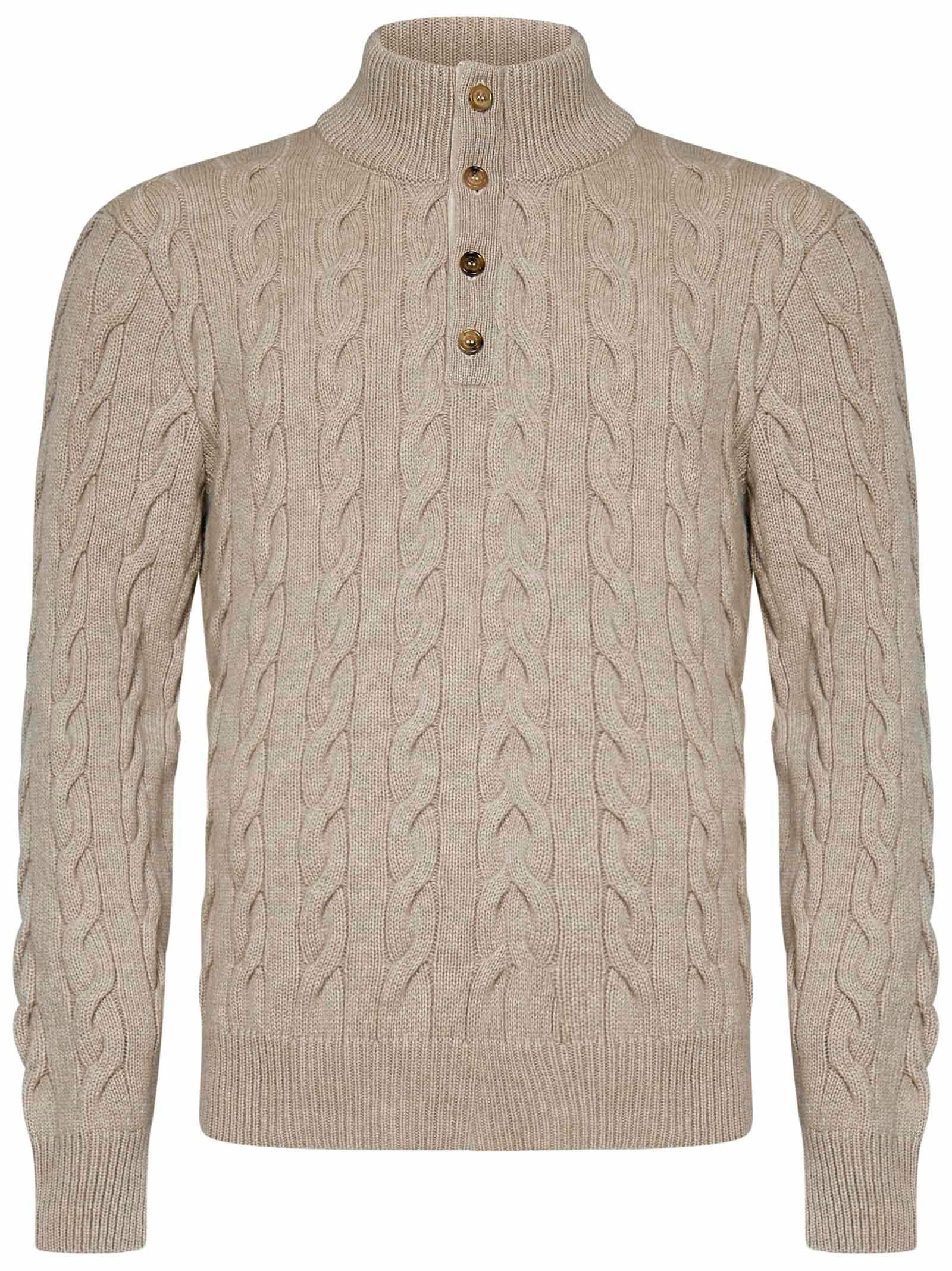 Shop Ralph Lauren Sweater In Beige