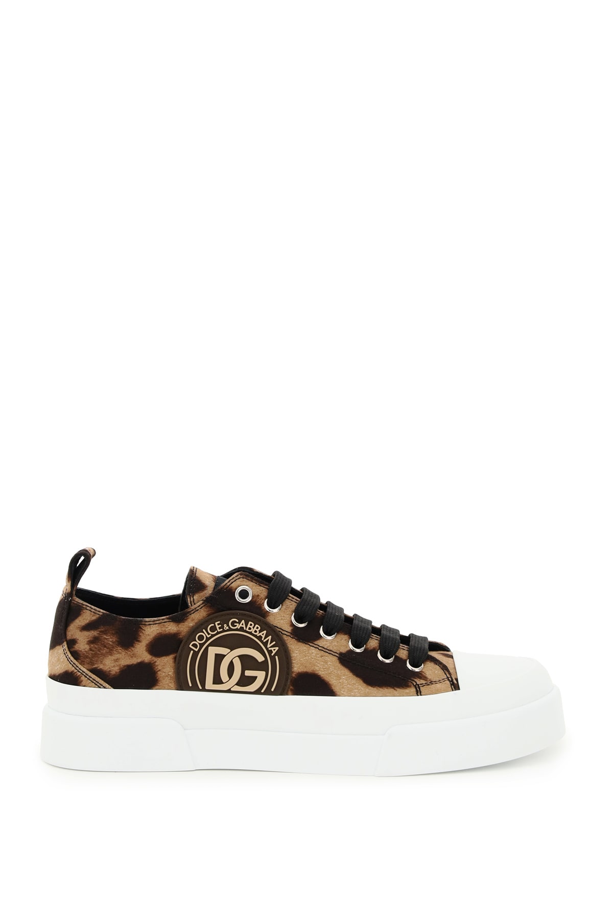 Dolce & Gabbana Portofino Sneakers With Leopard Print
