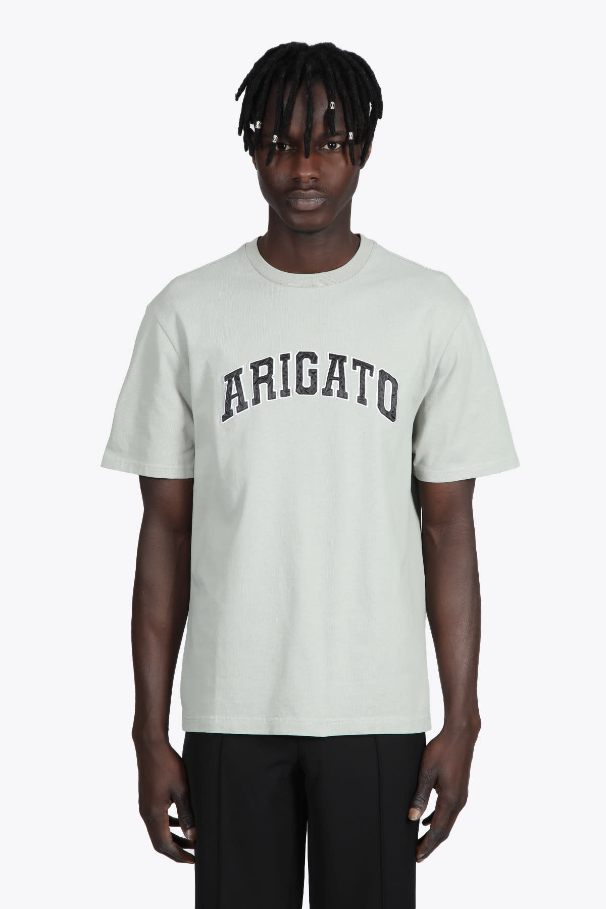 Axel Arigato College Logo T-shirt Sage green cotton t-shirt with logo - College Logo T-shirt