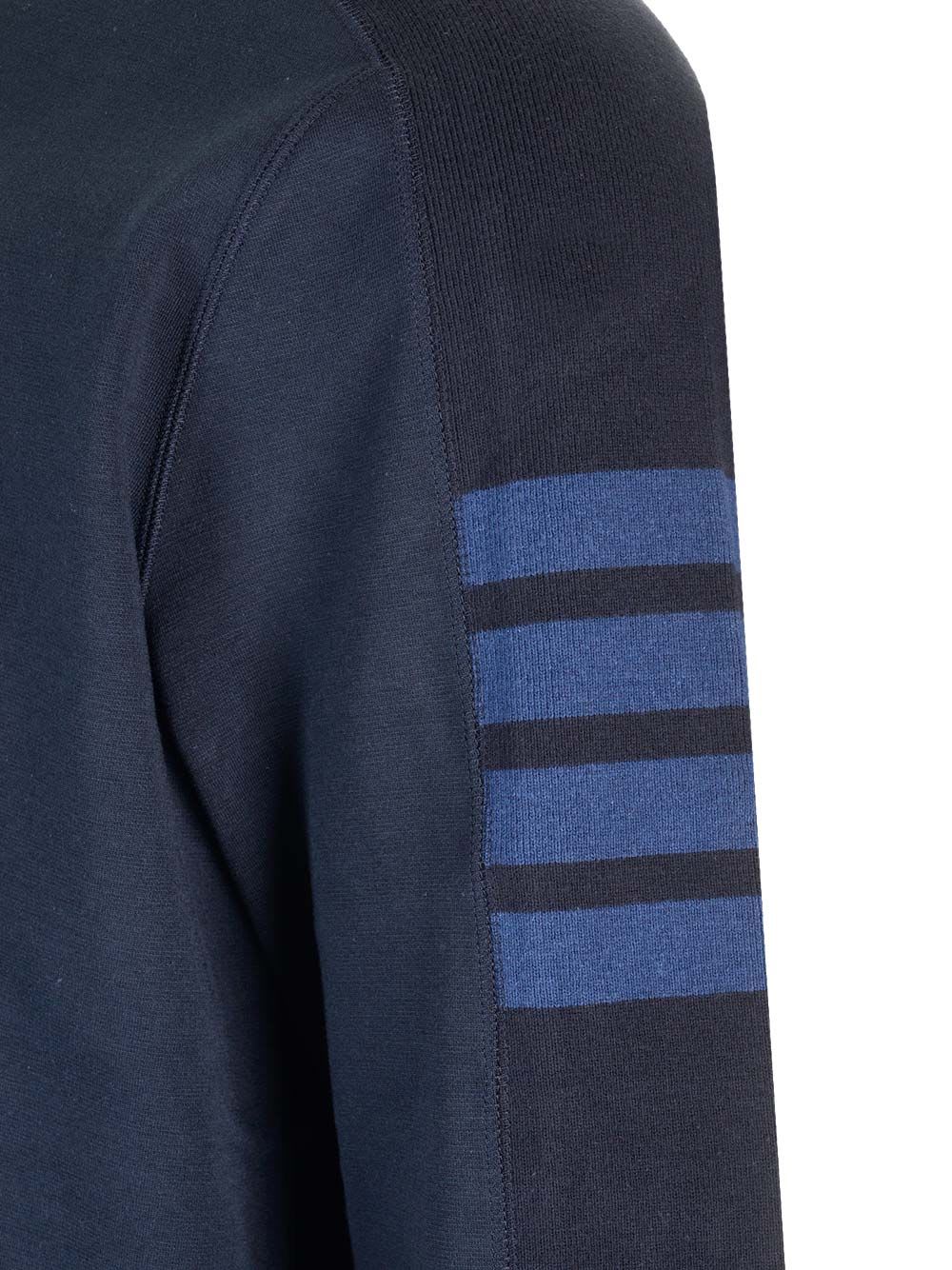 Shop Thom Browne 4-bar Long Sleeve T-shirt In Blue