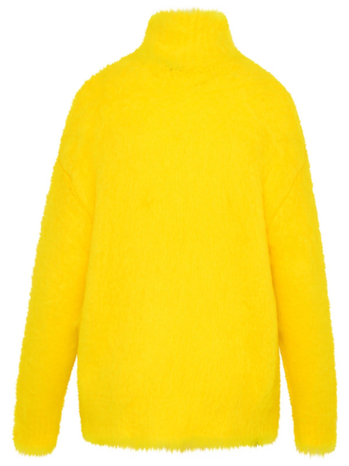 Shop Etro Logo Embroidered Turtleneck Jumper In Yellow