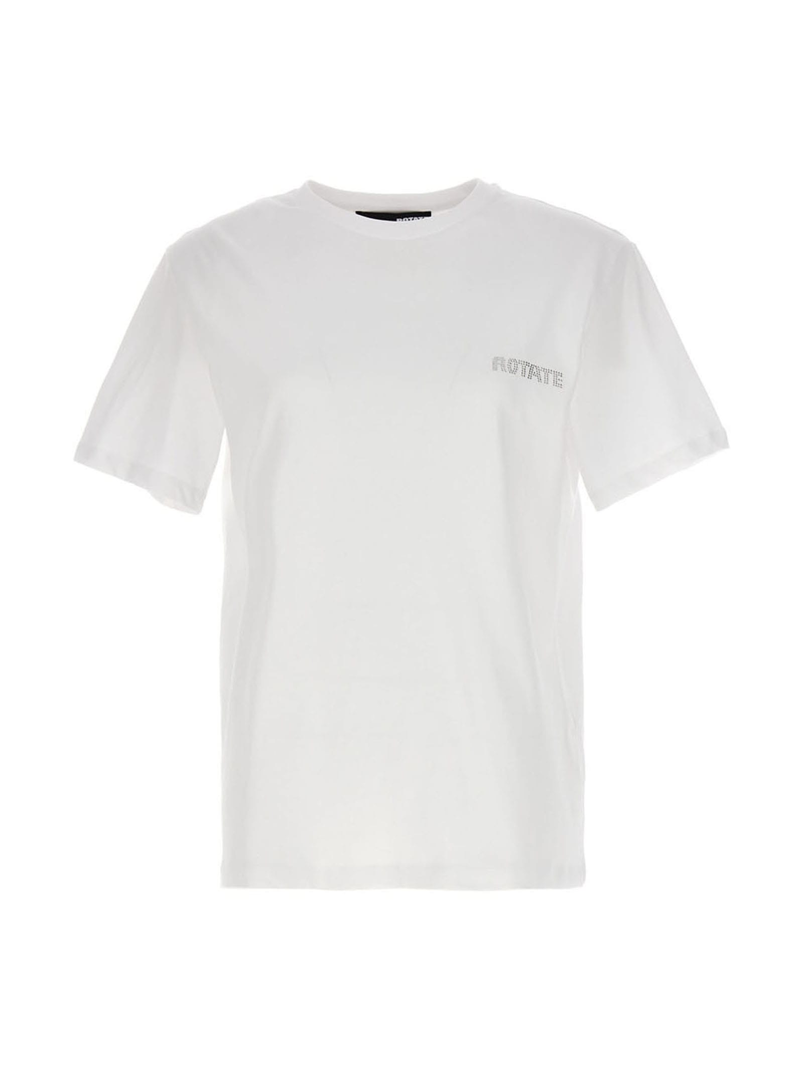 Shop Rotate Birger Christensen Logo T-shirt In Bright White